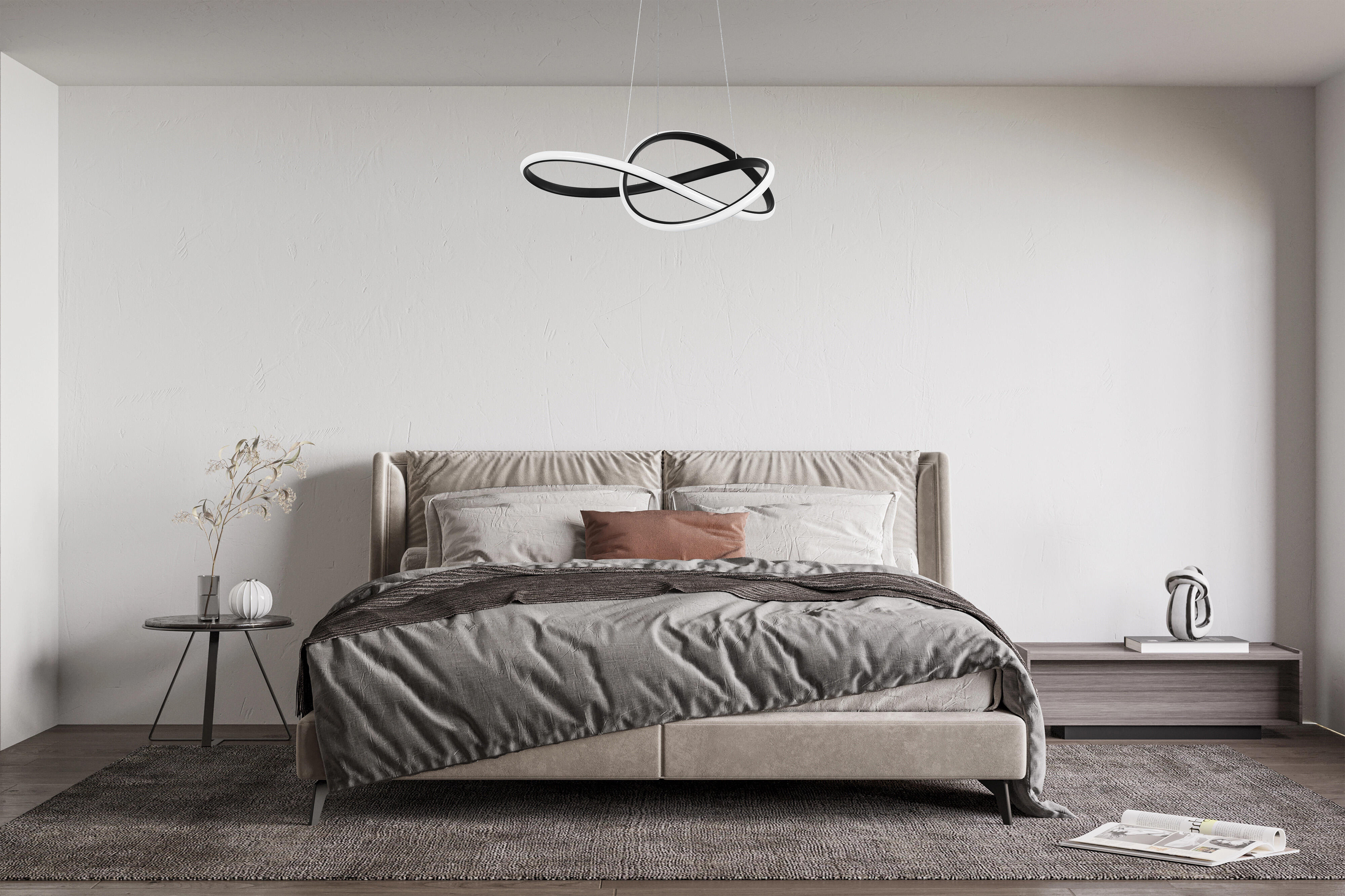 Lampa wisząca Megan 4000 LM 35 W czarna ACTIVEJET - 5