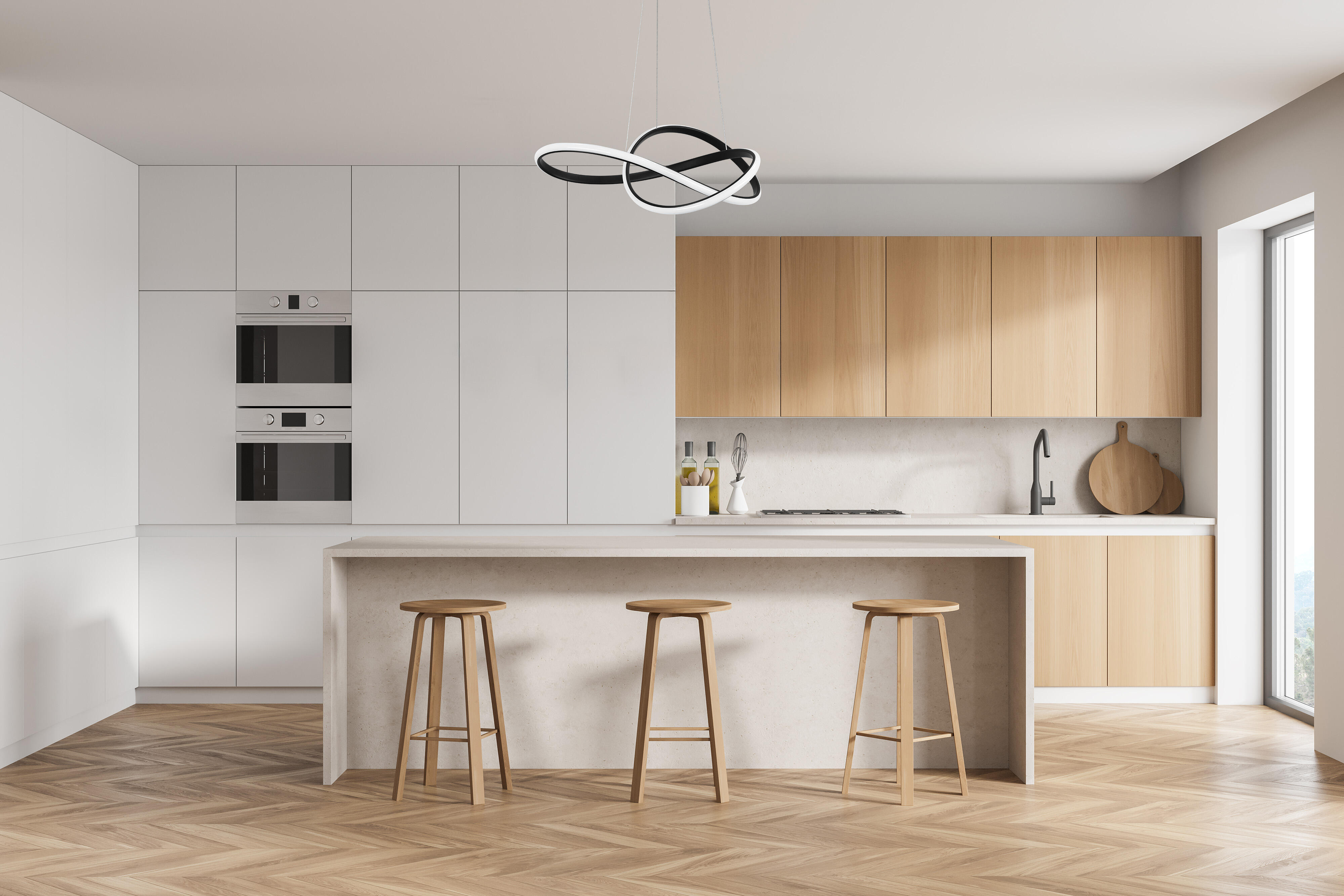 Lampa wisząca Megan 4000 LM 35 W czarna ACTIVEJET - 2