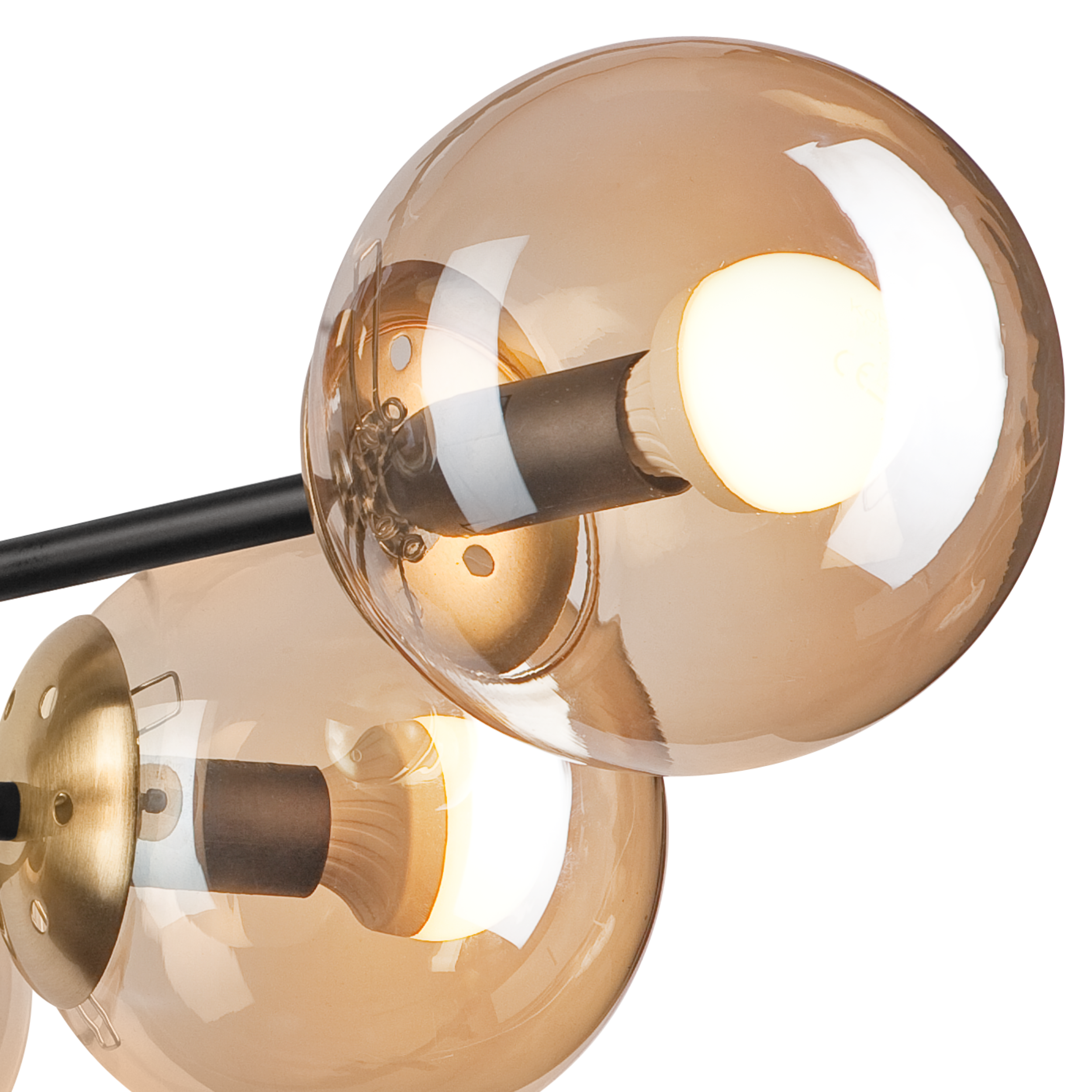 Lampa sufitowa Malena czarna 6 x E14 Lamkur - 7