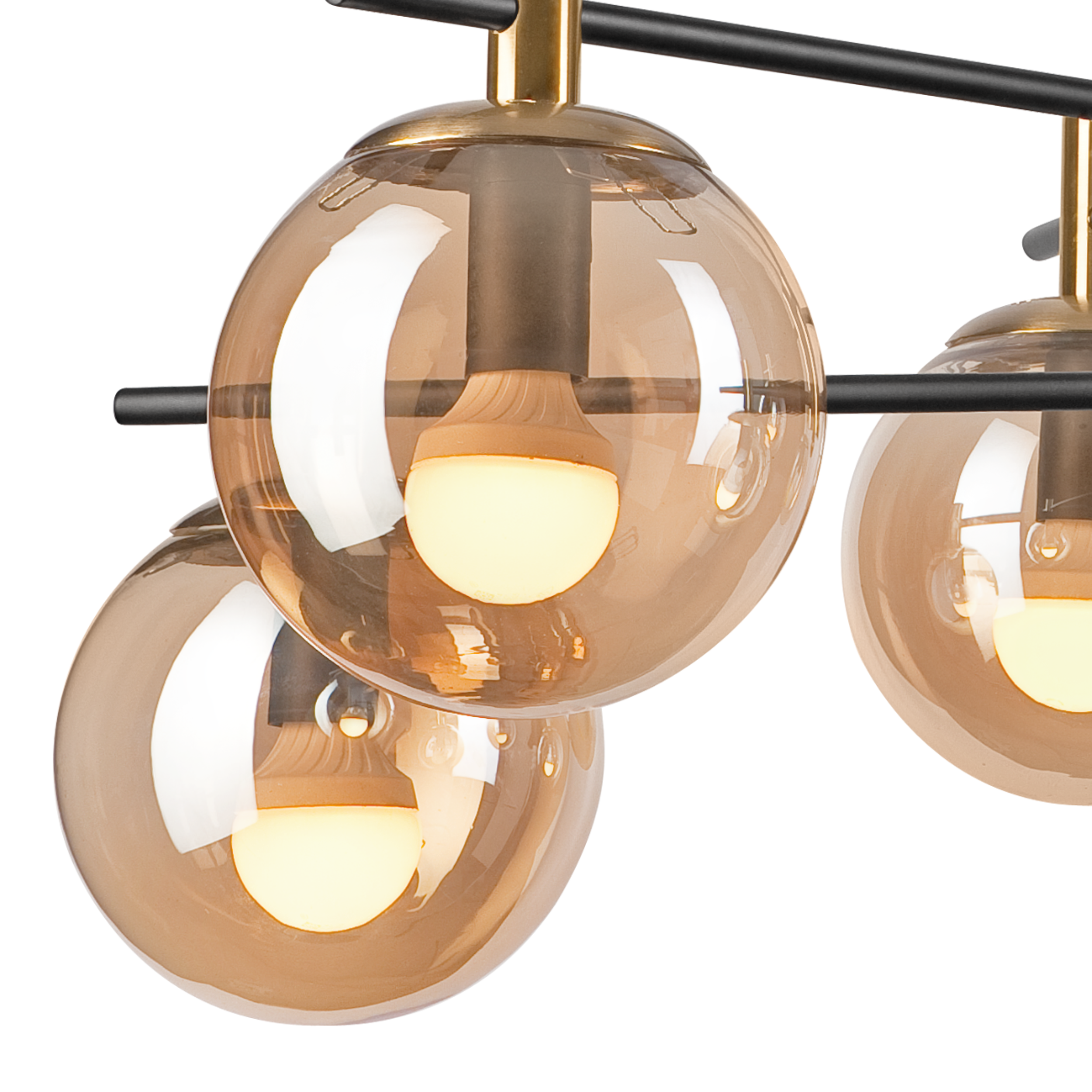 Lampa wisząca Lilou złota 6 x E14 Lamkur - 5