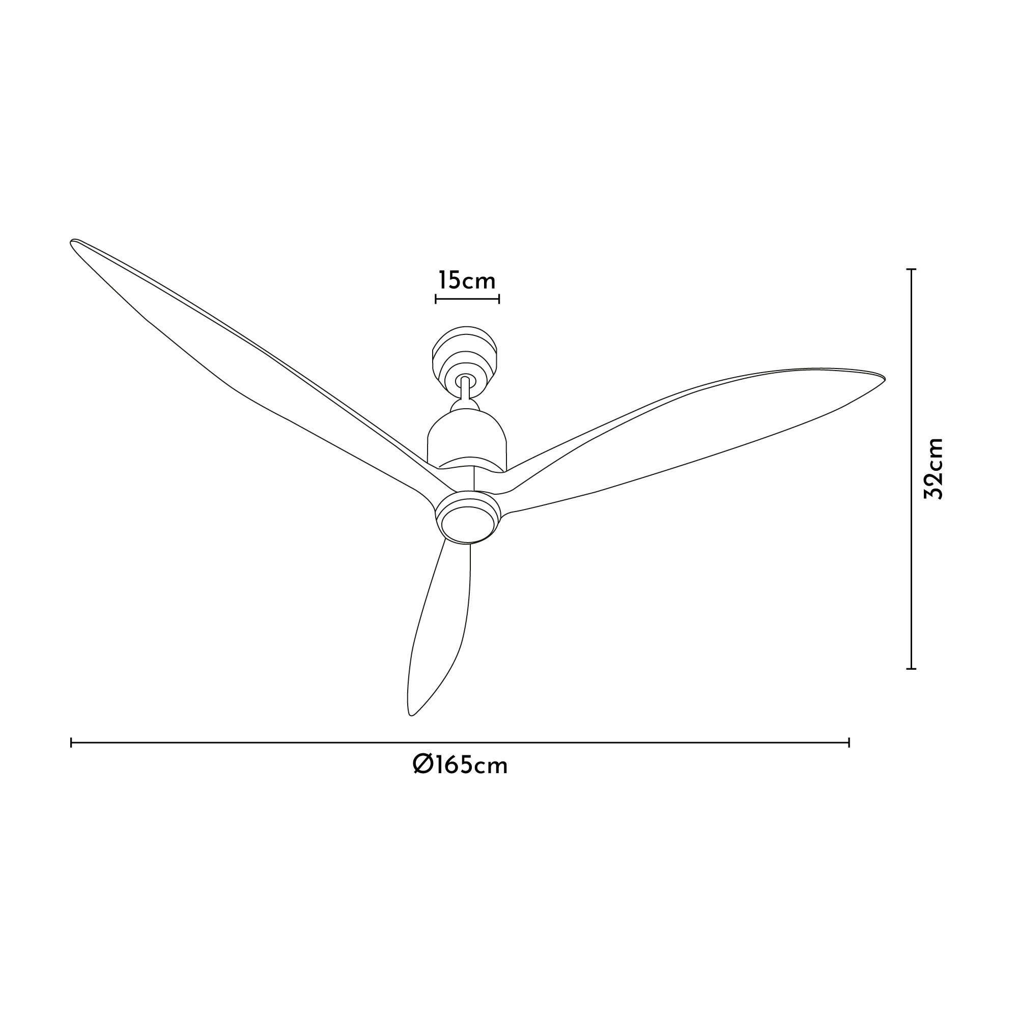 Ventilador de techo sin luz silencioso DC Arte Confort Milano gris 165 cm - 7