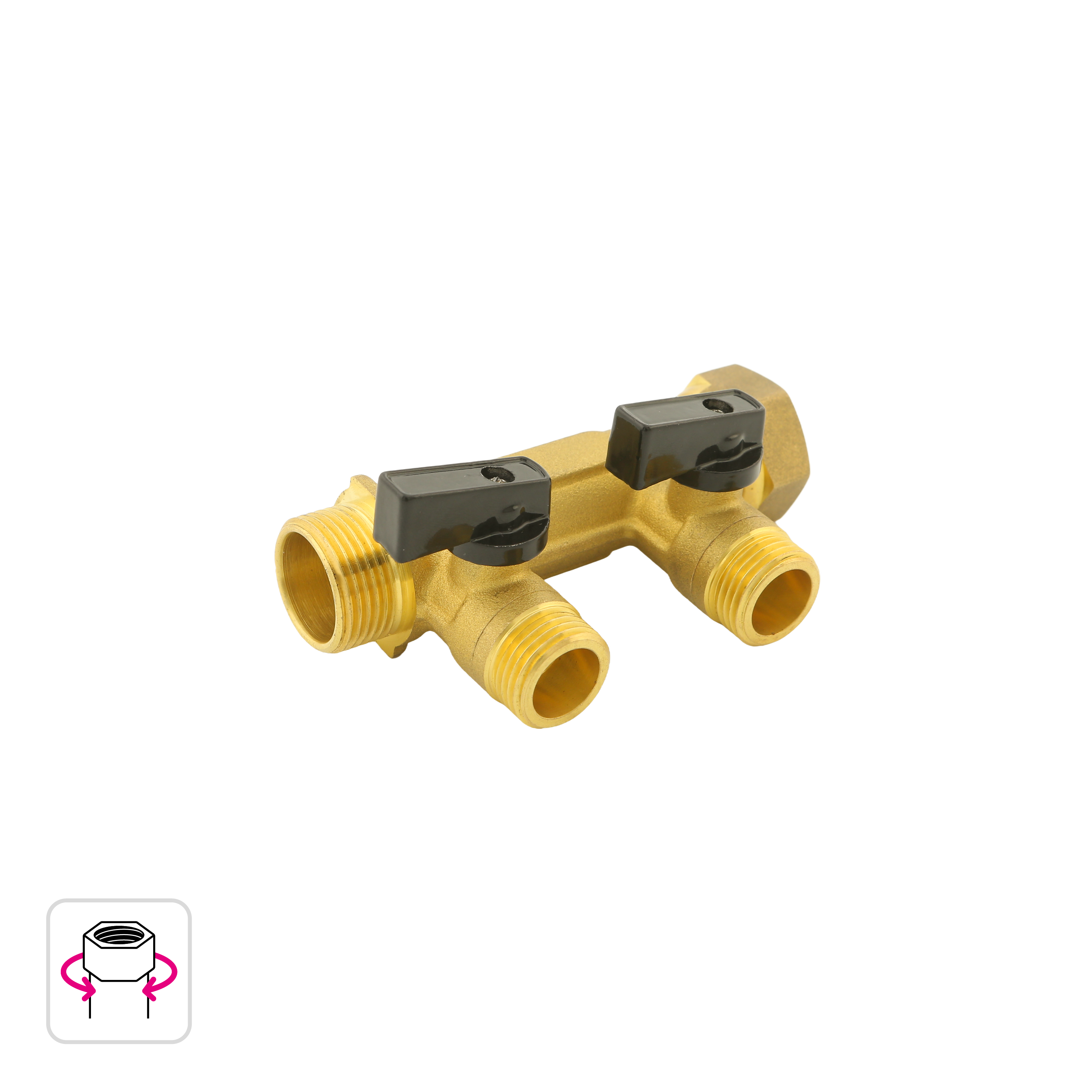 Collecteur 2 voies à visser pour multicouche 3/4