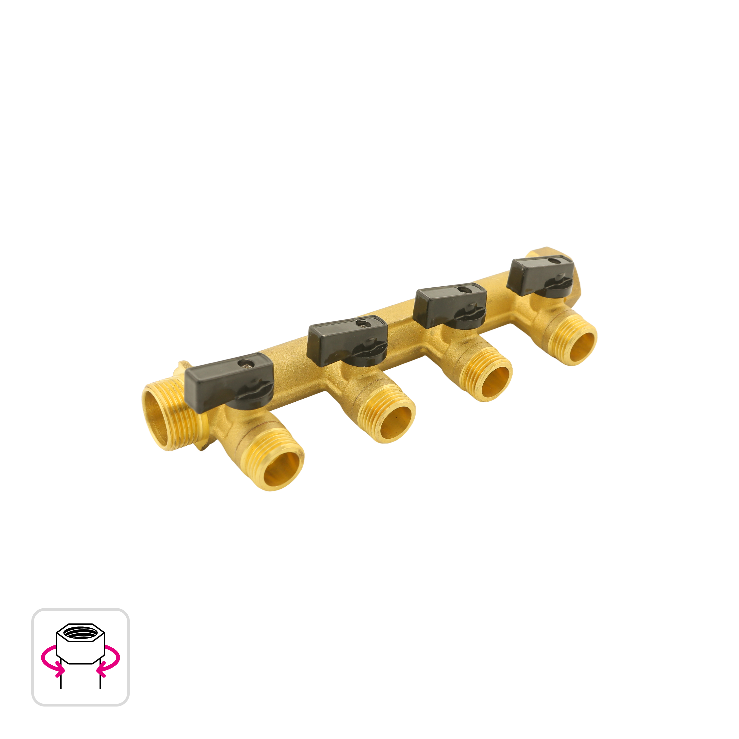 Collecteur 4 voies à visser pour multicouche 3/4