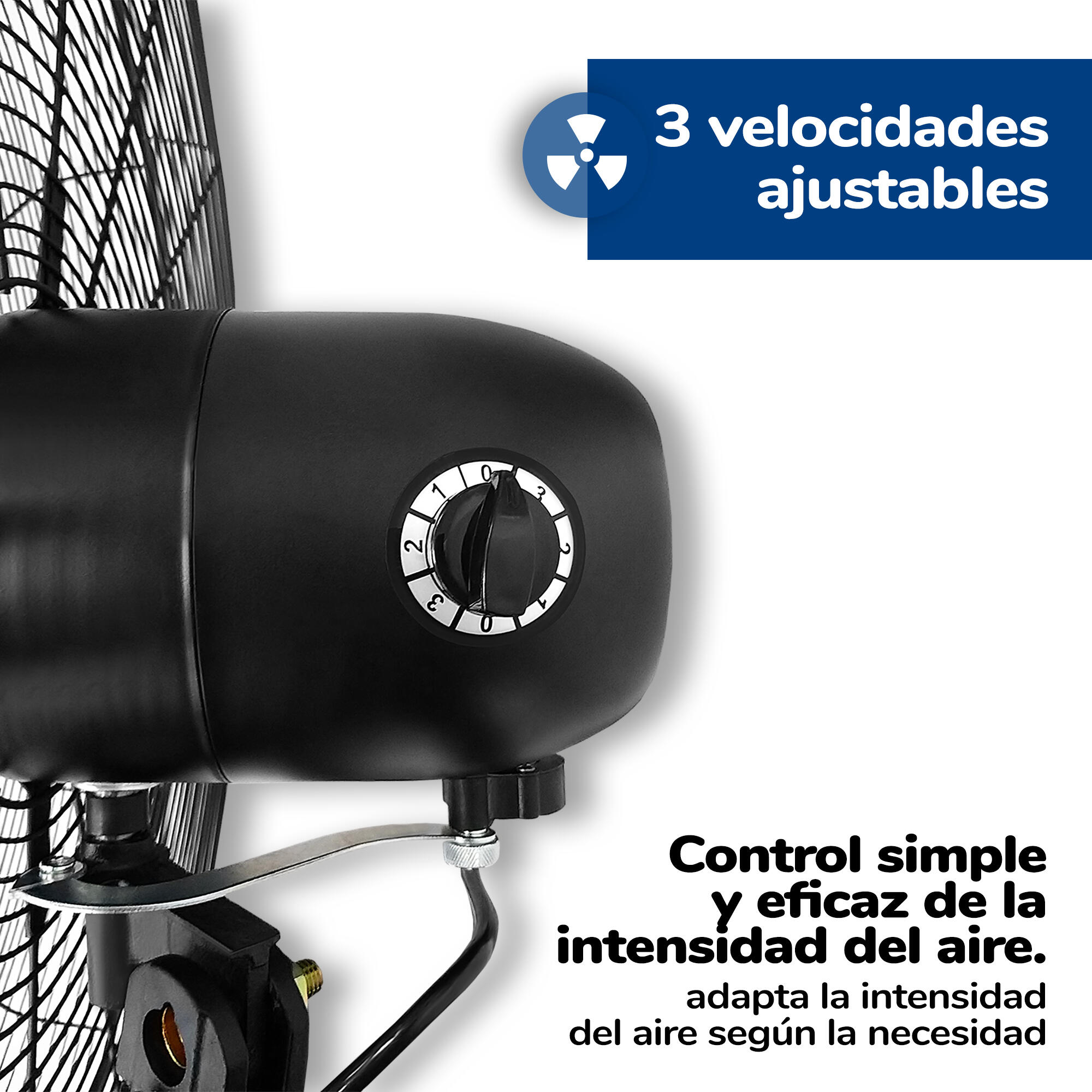 Ventoinha de pé HJM 160W PRETO - 5
