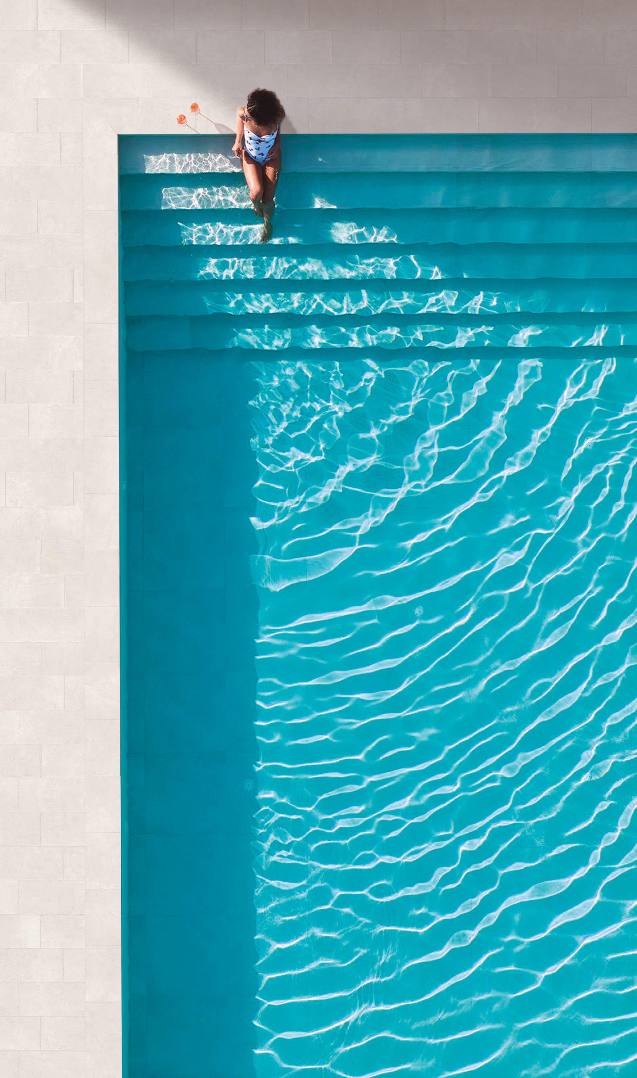 Suelo cerámico Neutral efecto cemento polar 60x120 cm C3 - 7