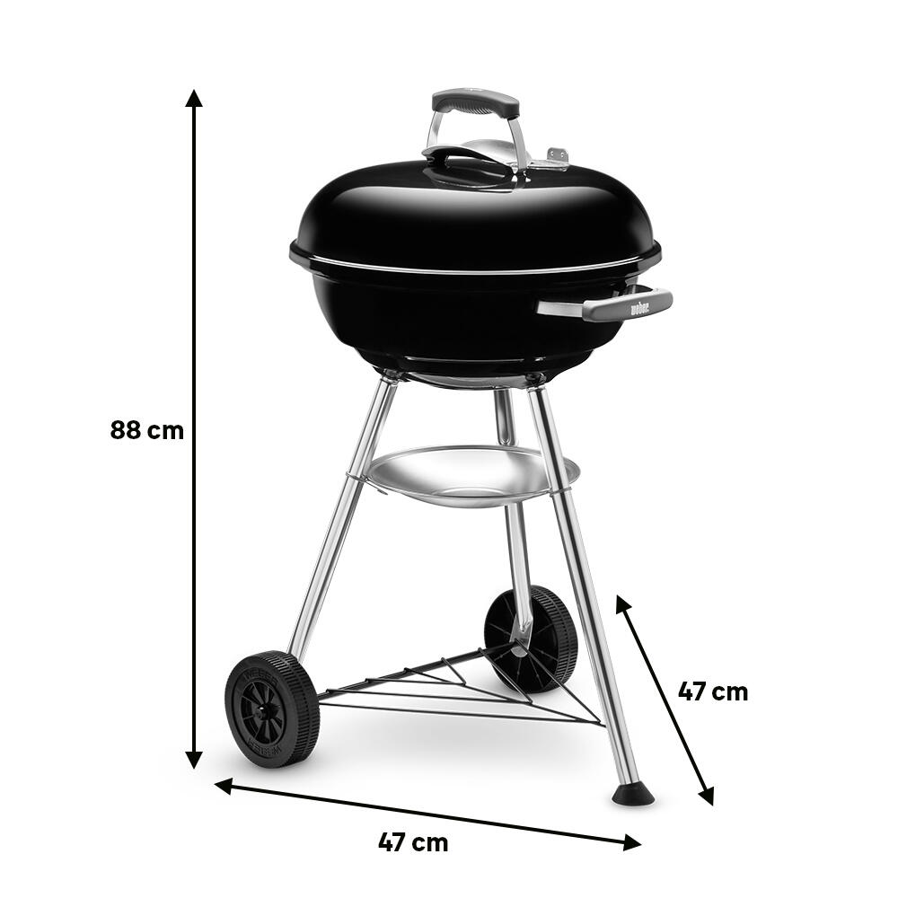 Barbecue a carvão Weber Compact Kettle ⌀47 cm + briquetes carvão 3 kg - 9