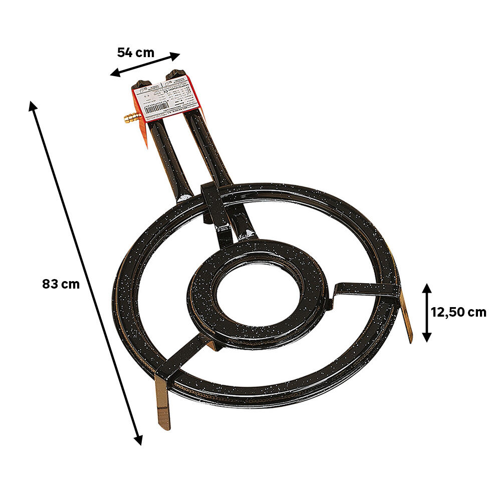 Hornillo de gas belseher b-530/3 de 3 quemadores y 16.2 kw de potencia recomendado para más de 10 personas