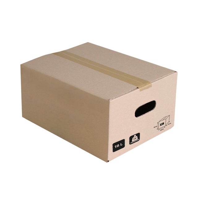 Scatola da imballaggio avana 1 onda L 36 x H 18 x P 28 cm