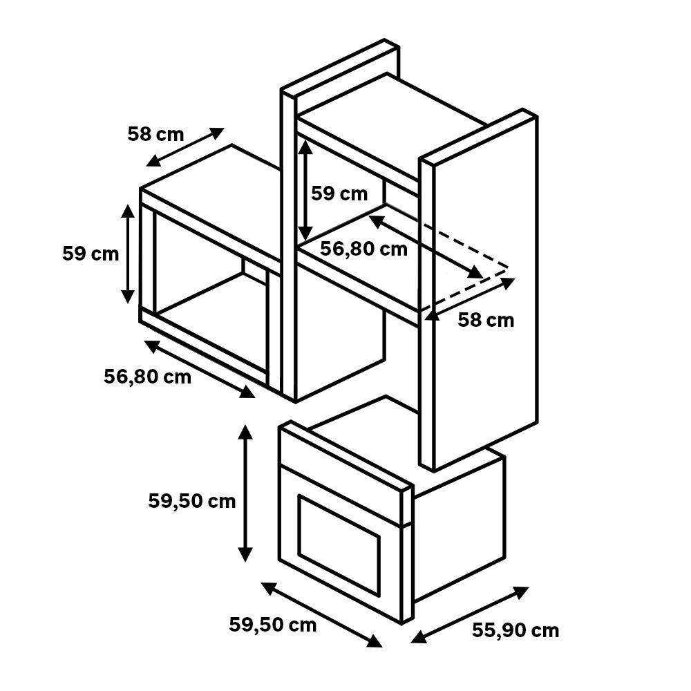 Forno de encastrar multifunções 59.5 x 55.9 x  59.5 cm preto Teka HSB 610 - 2