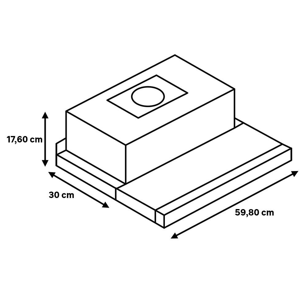 Campana telescópica FAGOR CAMPANA 3AF3-640X INOX con 3 velocidades 59.8 cm 139 m/h inox clase C - 2