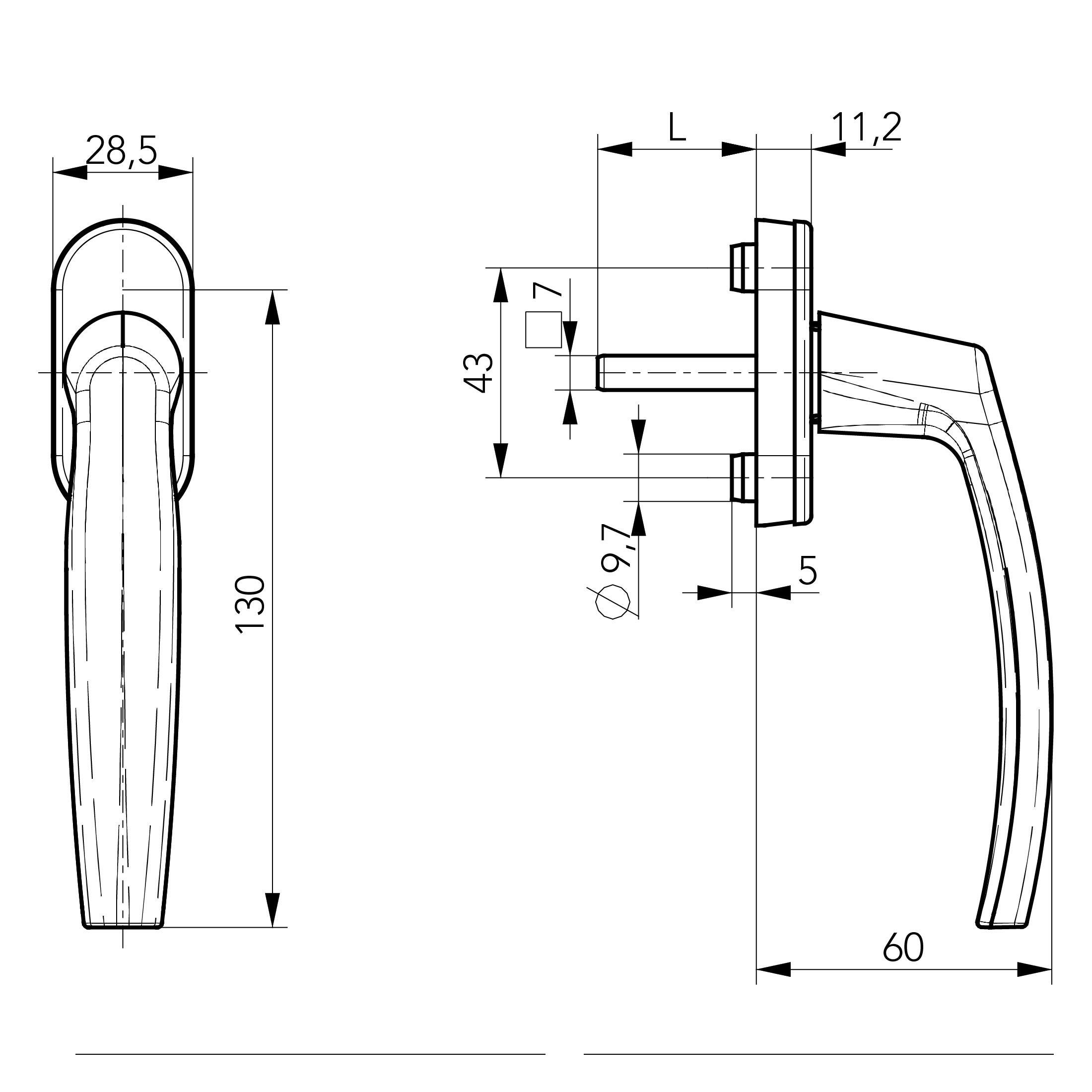 LOT DE 4 POIGNEES PVC  - 5