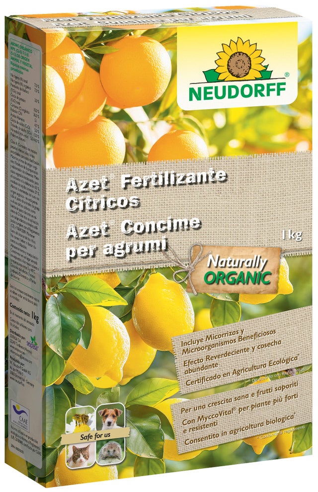 Abono granulado NEUDORFF para citricos 1 kg para uso ecológico