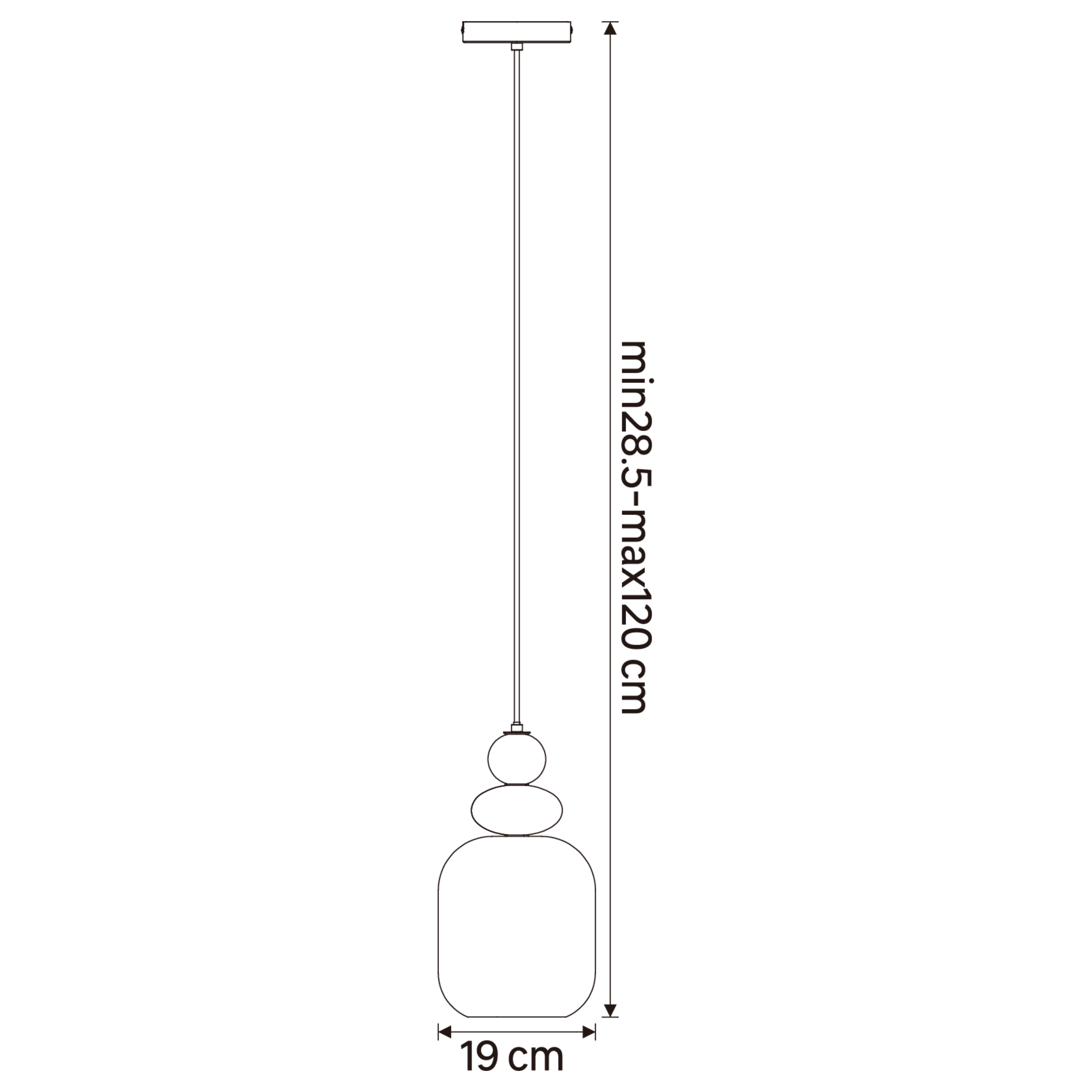 Suspension Clarissa verre, ambre, Diam.19 cm INSPIRE, E27 - 8