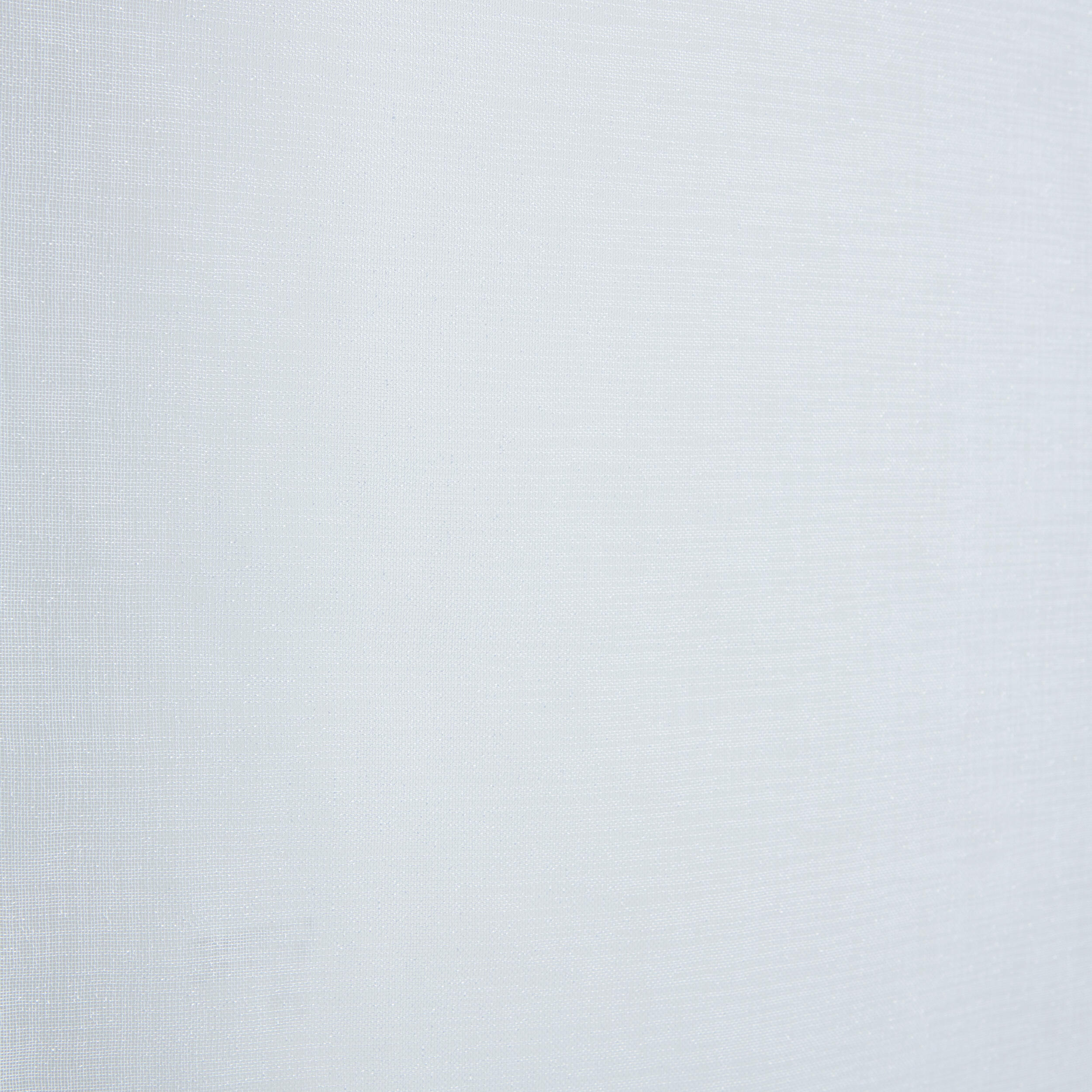 2 Visillos  tendina pasabarras Leo   liso blanco de 60x120cm - 4