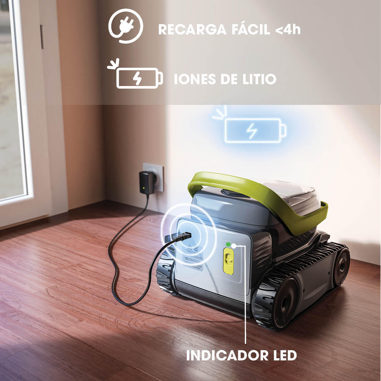 ROBOT limpa fundos piscina a bateria pixel op3220 Zodiac - 13