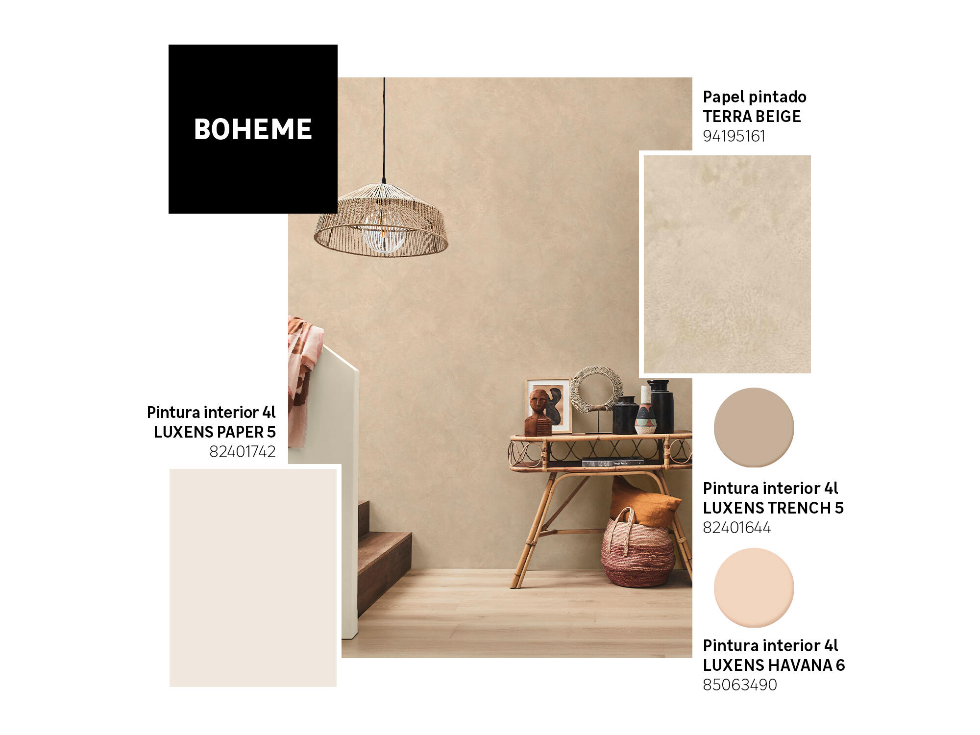 Pintura de interior salones y habitaciones LUXENS color paper 5 mate 4L para paredes y techos - 8