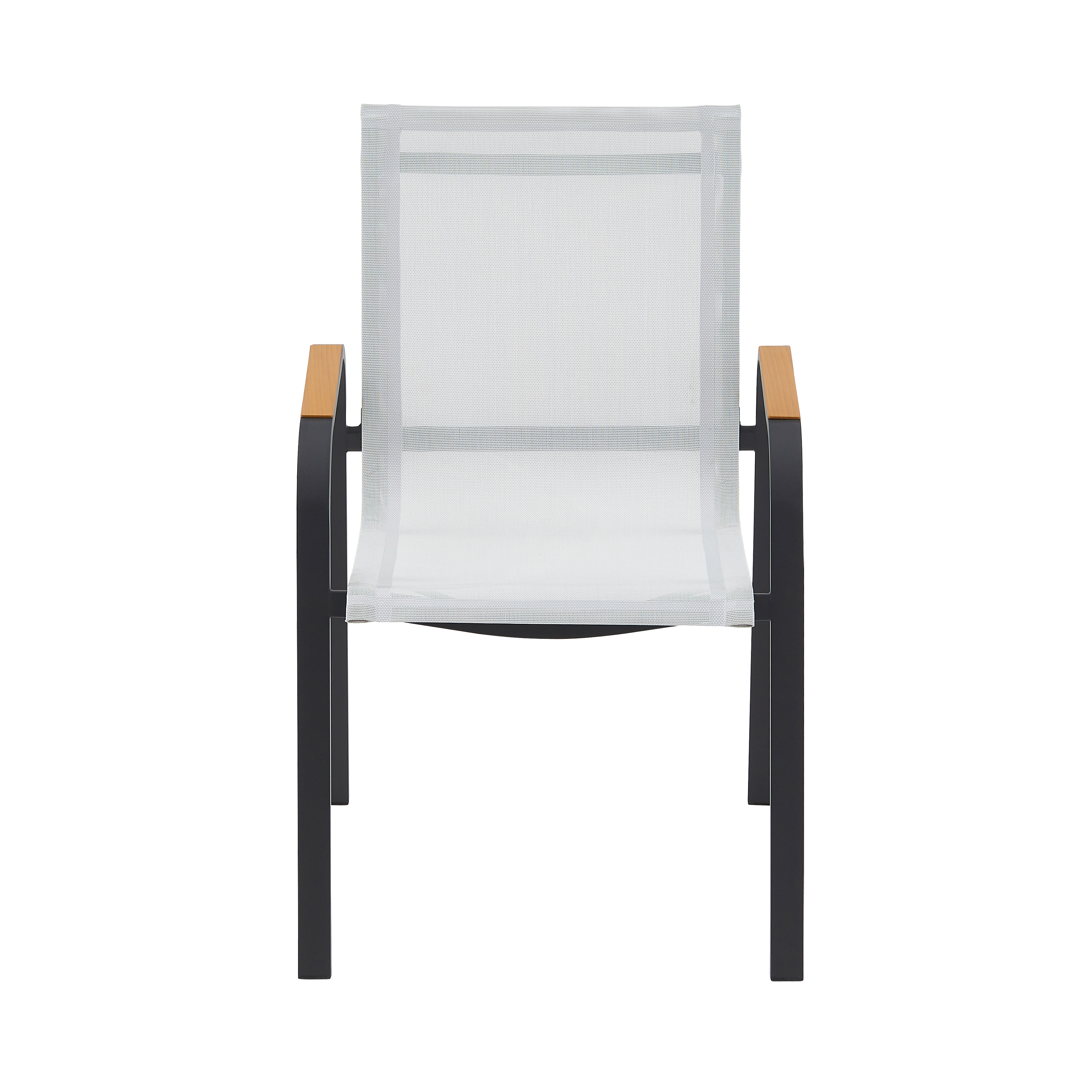 Sedia da giardino in alluminio con braccioli Calypso NATERIAL, seduta in pvc grigio - 5