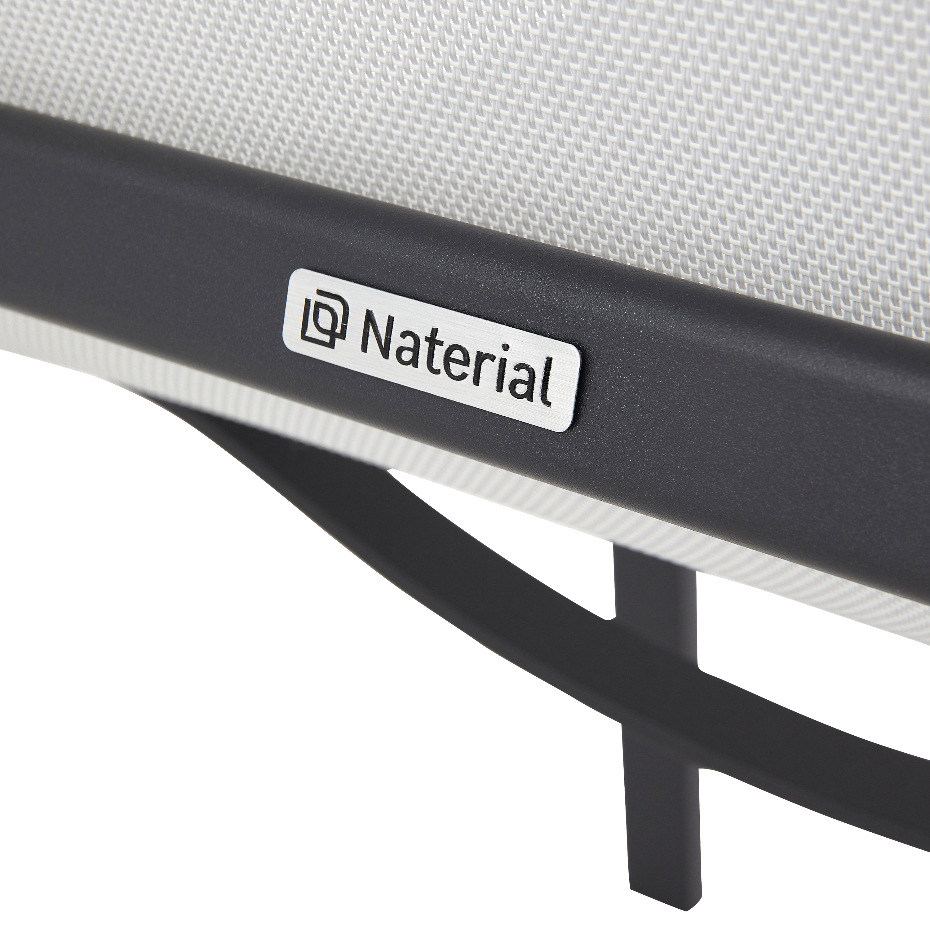 Sedia da giardino in alluminio con braccioli Calypso NATERIAL, seduta in pvc grigio - 6