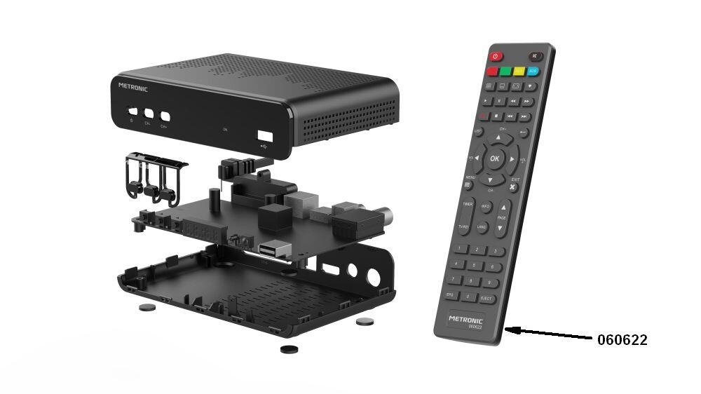 Décodeur TNT HD Résolution 4K METRONIC - 5