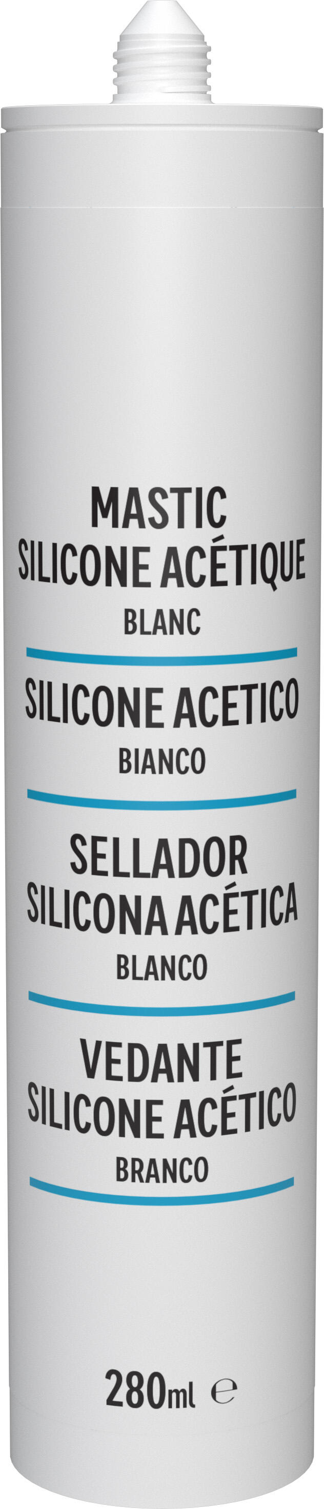 Mastic silicone sanitaire blanc 280 ml