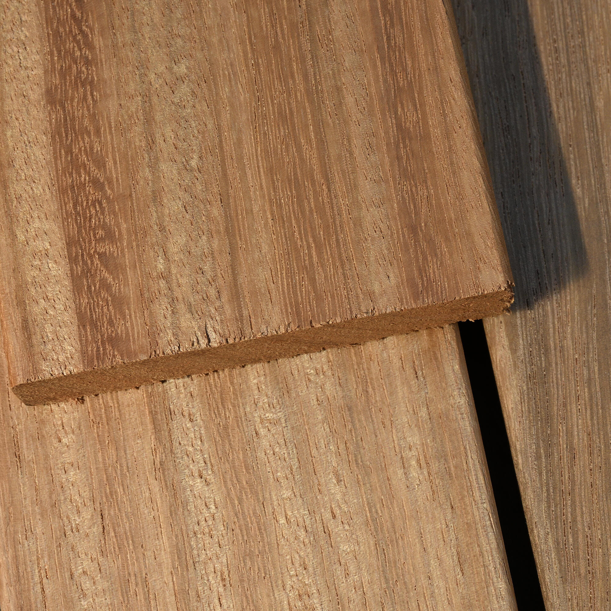 Pack 5 lamas madera tropical Tali 9 x 210 cm y 19 mm marrón MIBAWOOD clase de uso 4 - 17