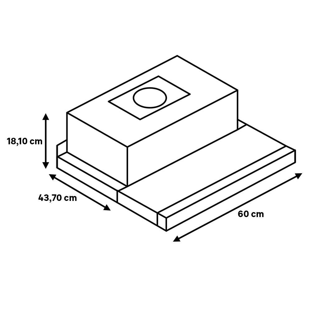 Exaustor Telescópico Teka TL6310 BK 60cm Preto 332M3-E - 5
