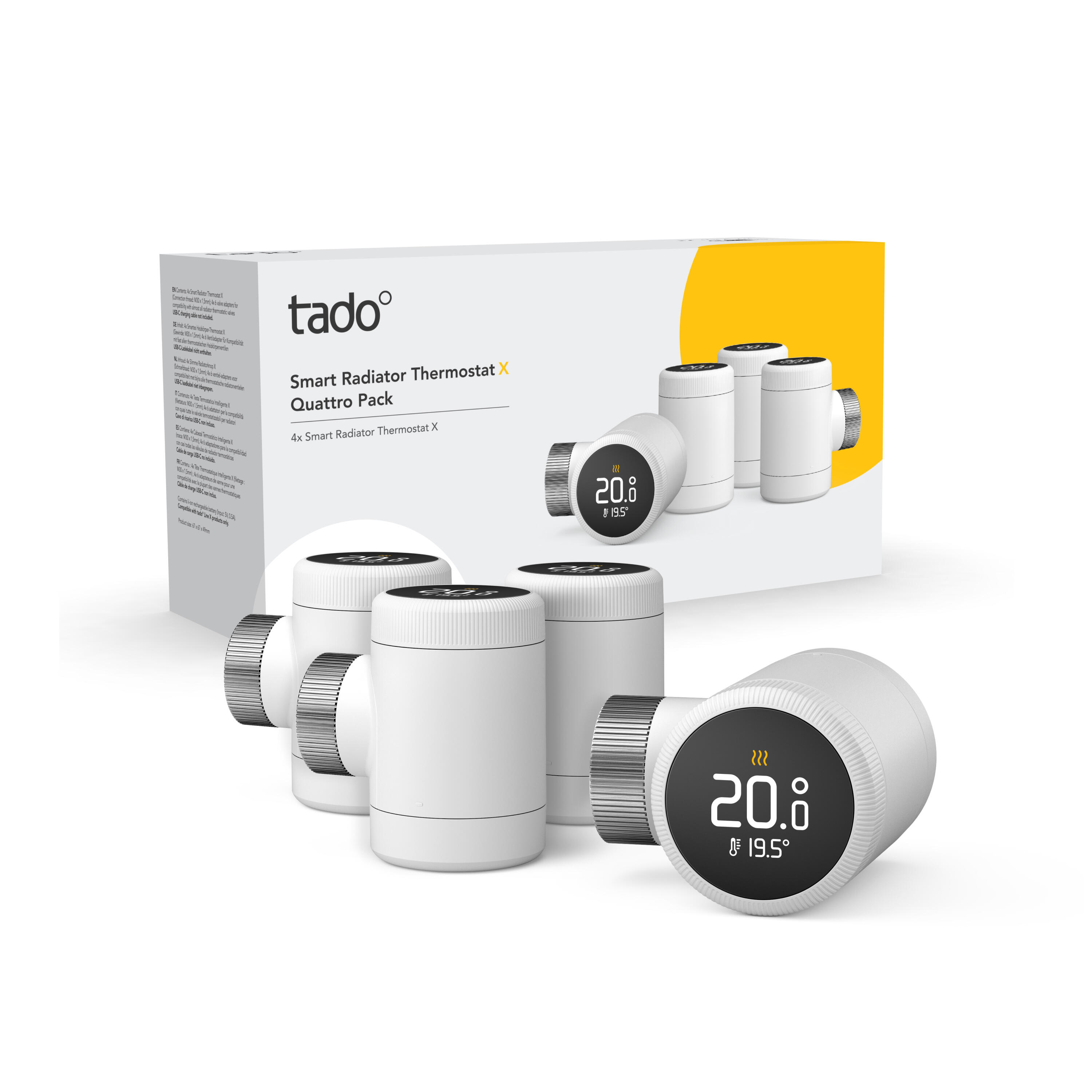 Lot de 4 têtes thermostatiques connectées TADO X - 2
