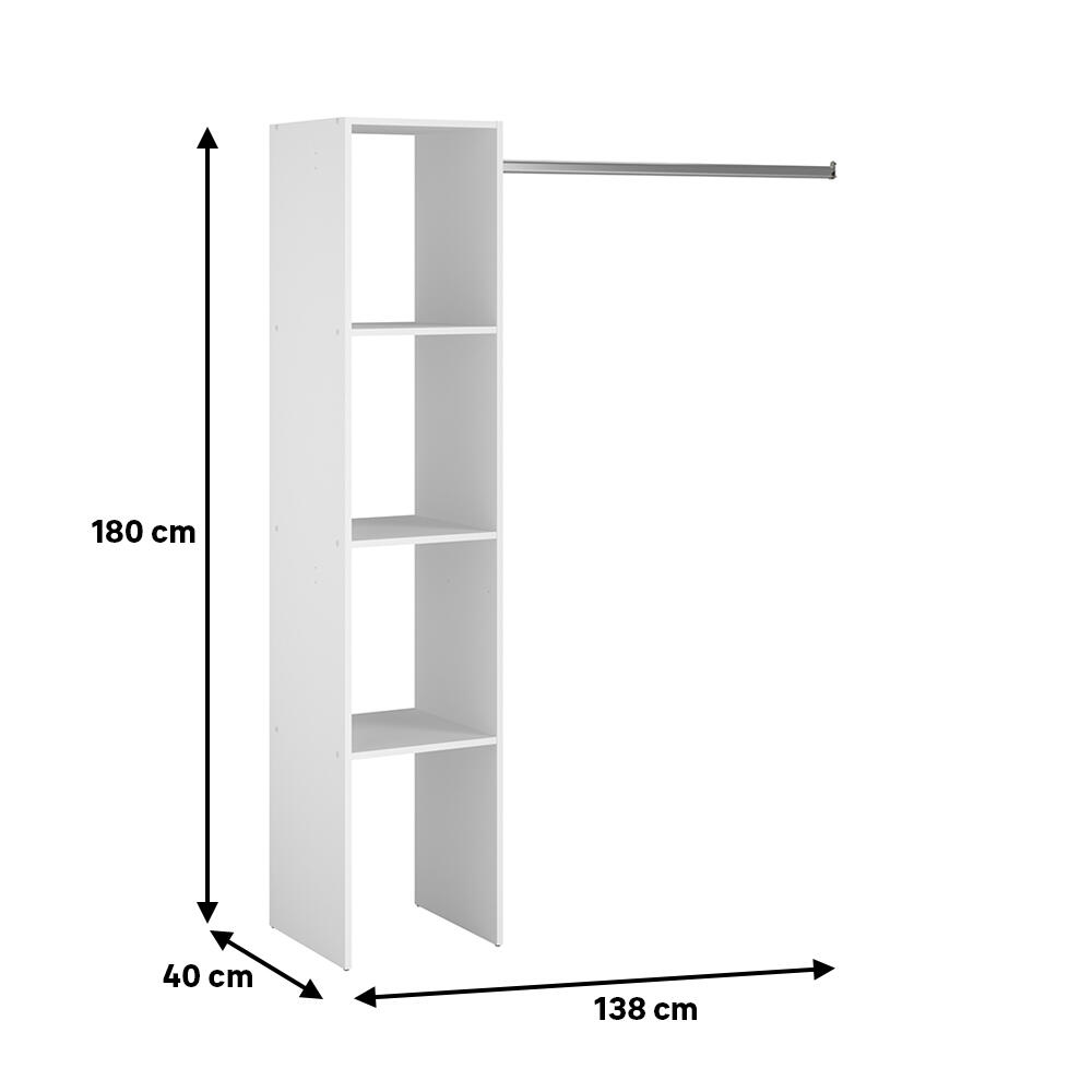 Kit vestidor Combi 138x180x40cm blanco Box A
 - 2
