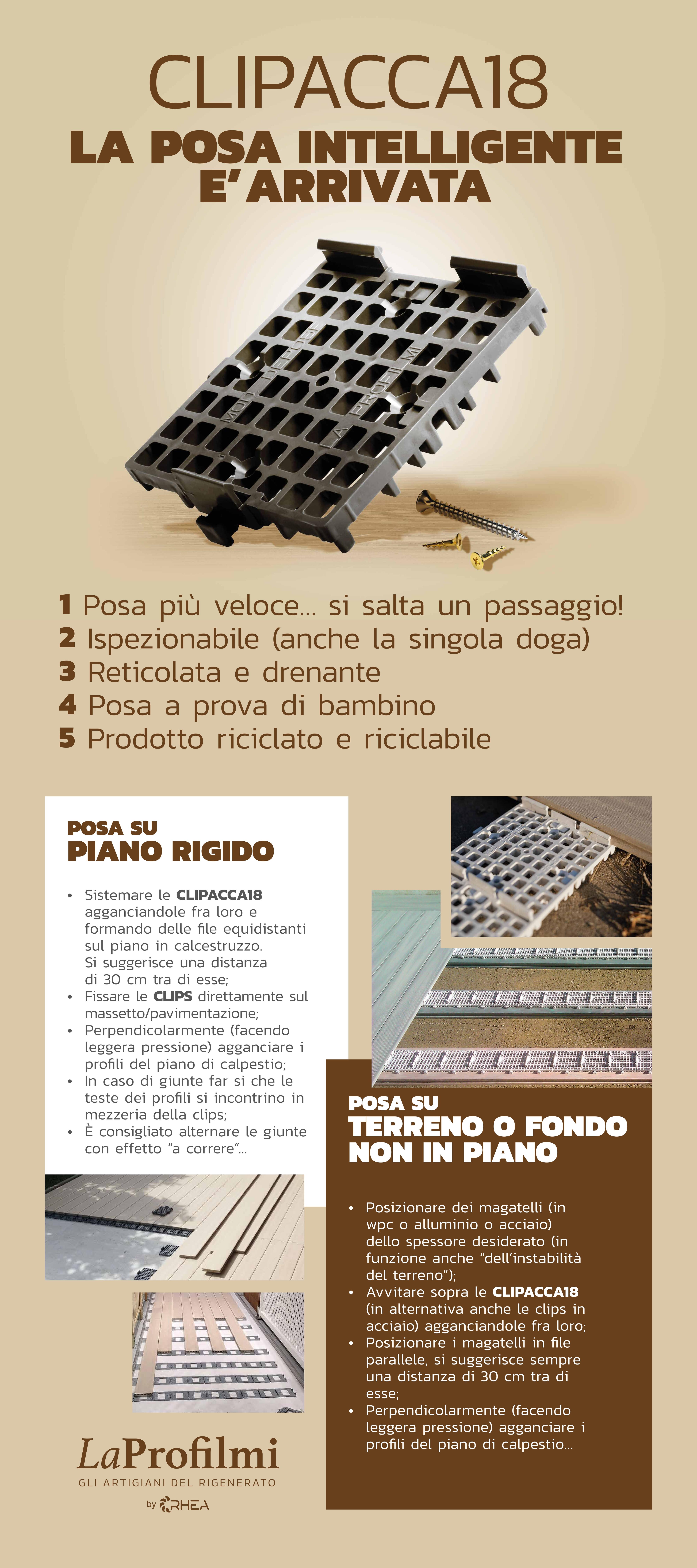 Listone in composito di legno e plastica (wpc) Atlas marrone L 240 x L 14.5 cm x Sp. 21 mm - 17