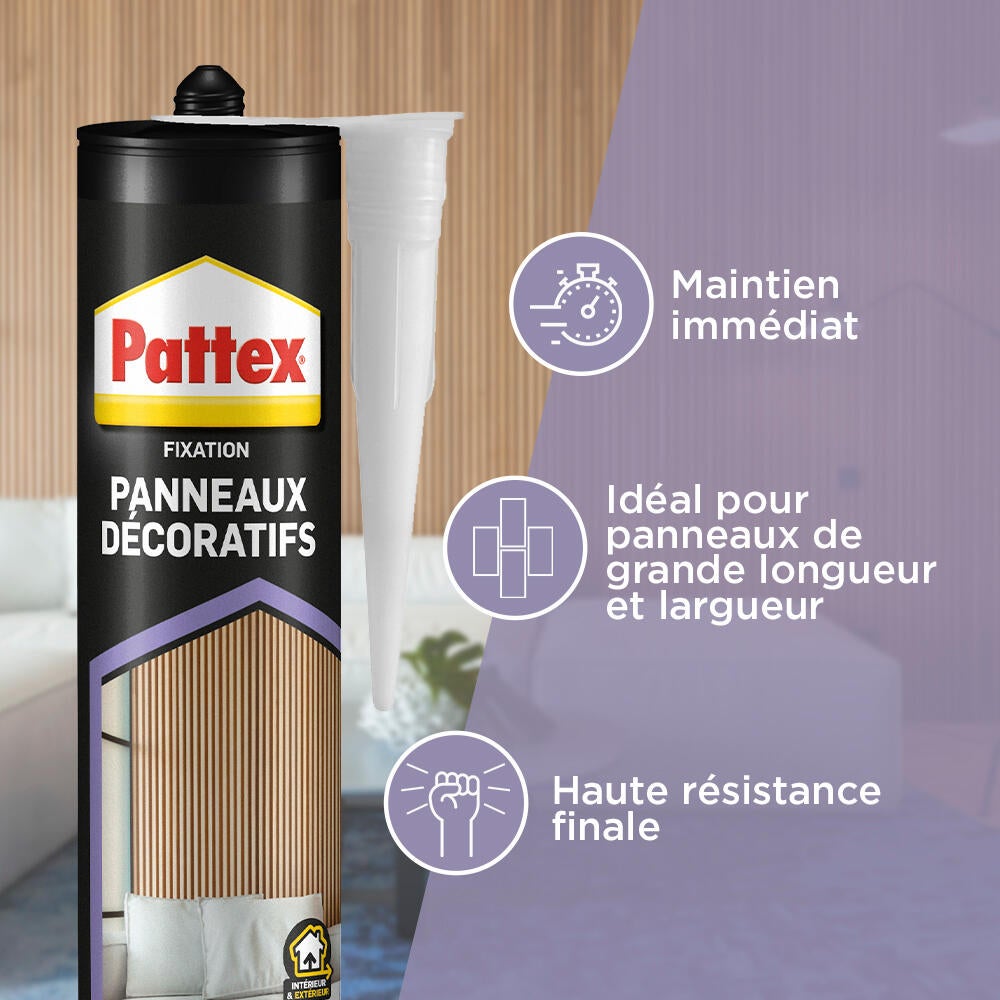 Colle de fixation de panneaux décoratifs 470 g - PATTEX - 2