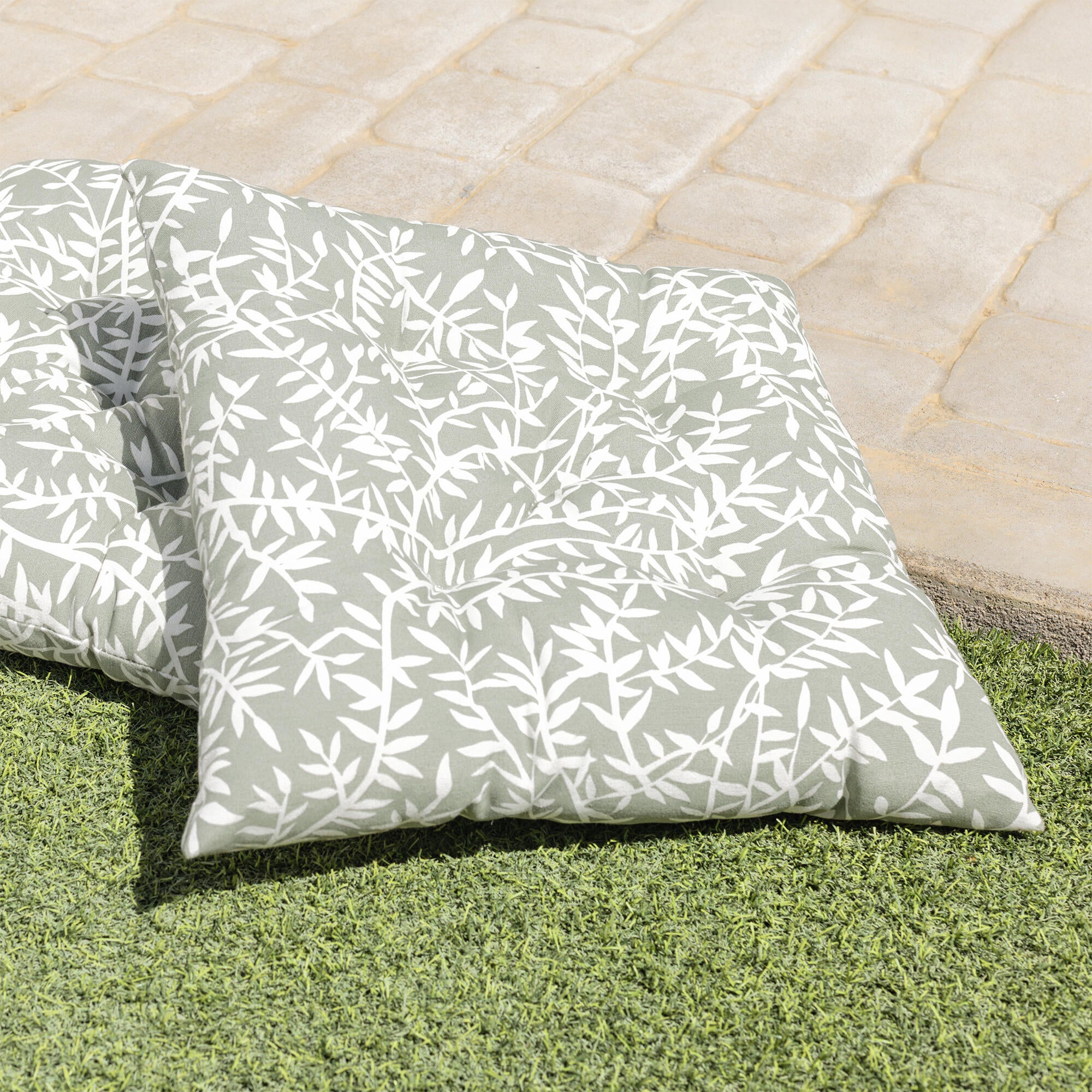 Cojín de silla Capiton Fall verde 40x40 cm - 3