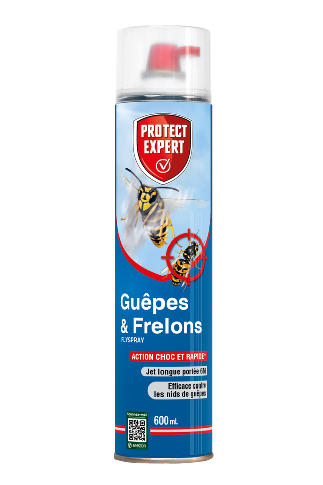 Aérosol insecticide guêpes et frelons PROTECT EXPERT 0,6 l
