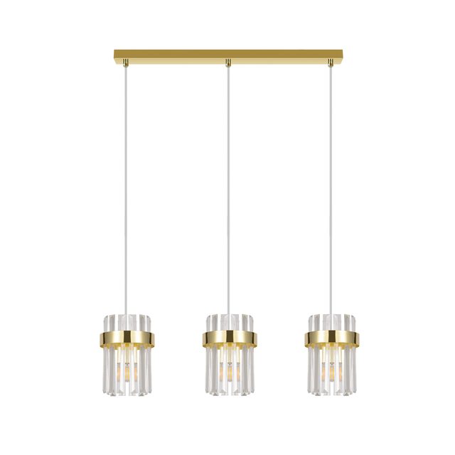 Lampa wisząca Vetro złota 3 x E14 Light Prestige