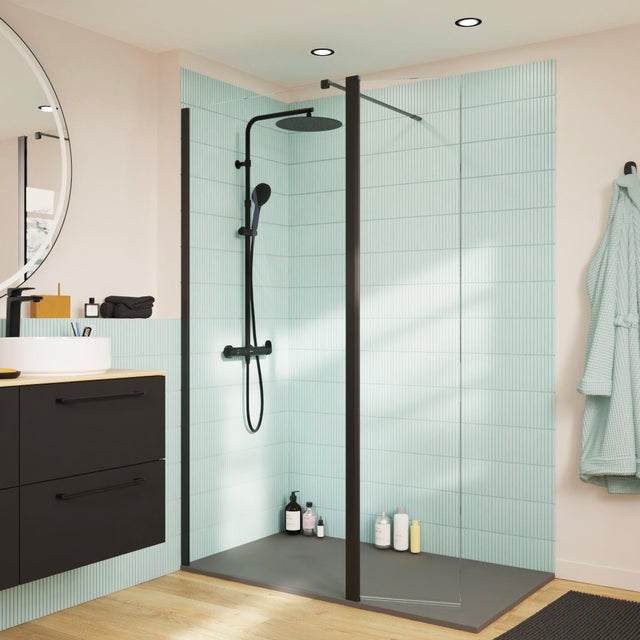 Déflecteur transparent noir 40cm Remix