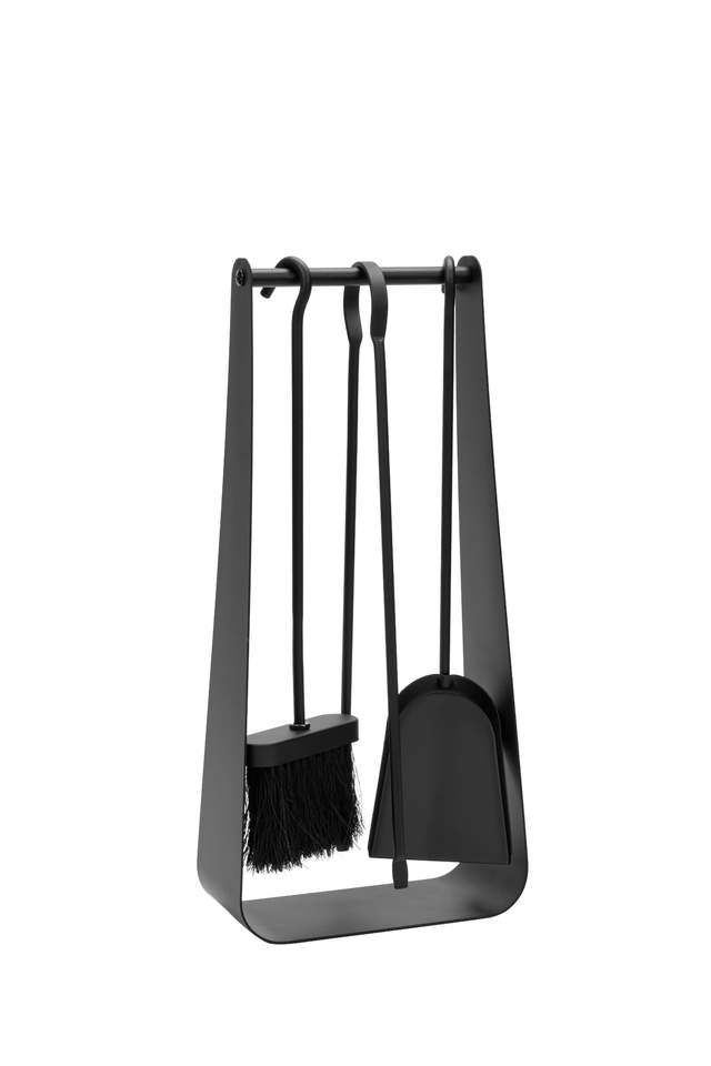 Serviteur TRIVIO acier noir FIRE 002.20252n, 4 accessoires