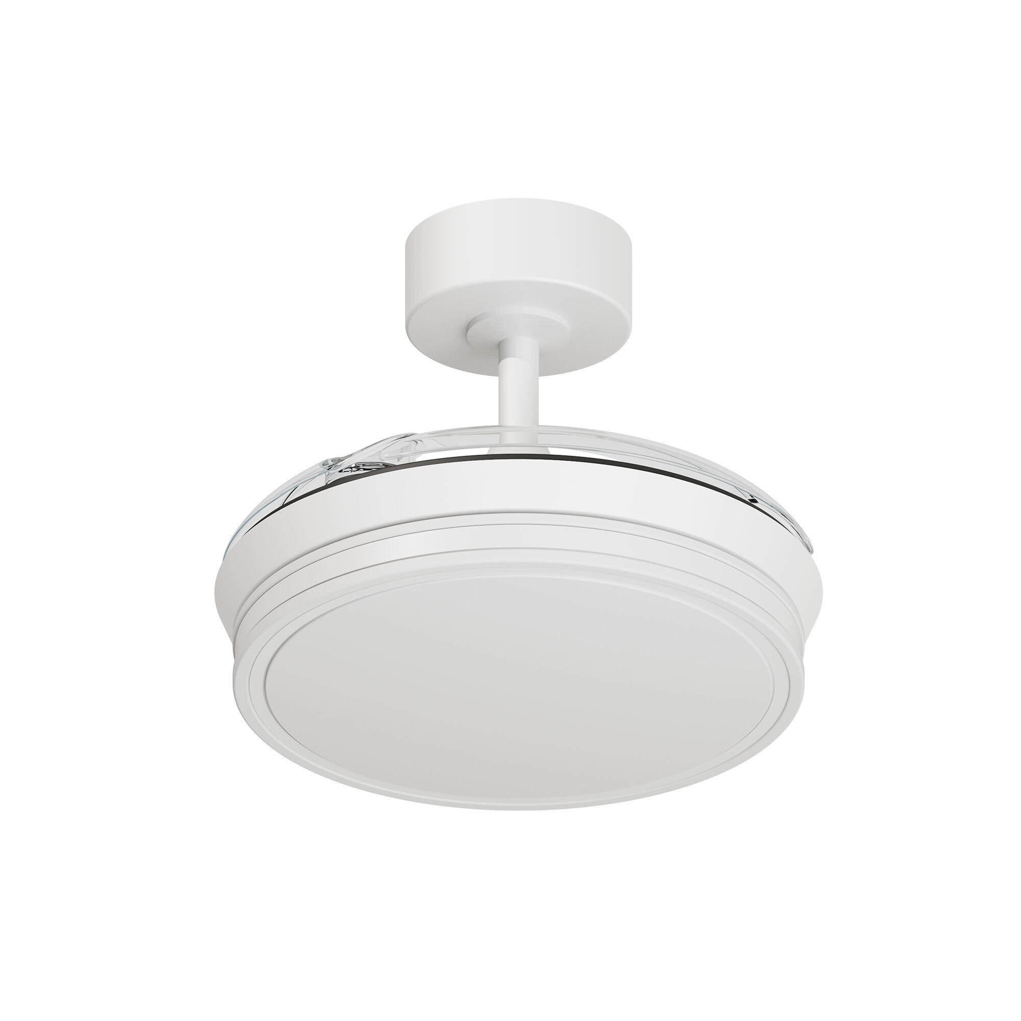 Ventilador de techo con luz silencioso DC 22W con mando ø91 cm Procy ARTE CONFORT blanco luz CCT 3 aspas retráctiles tipo lámpara| 6 velocidades| modo verano/invierno| temporizador| brisa| recomendado para <13m² - 2