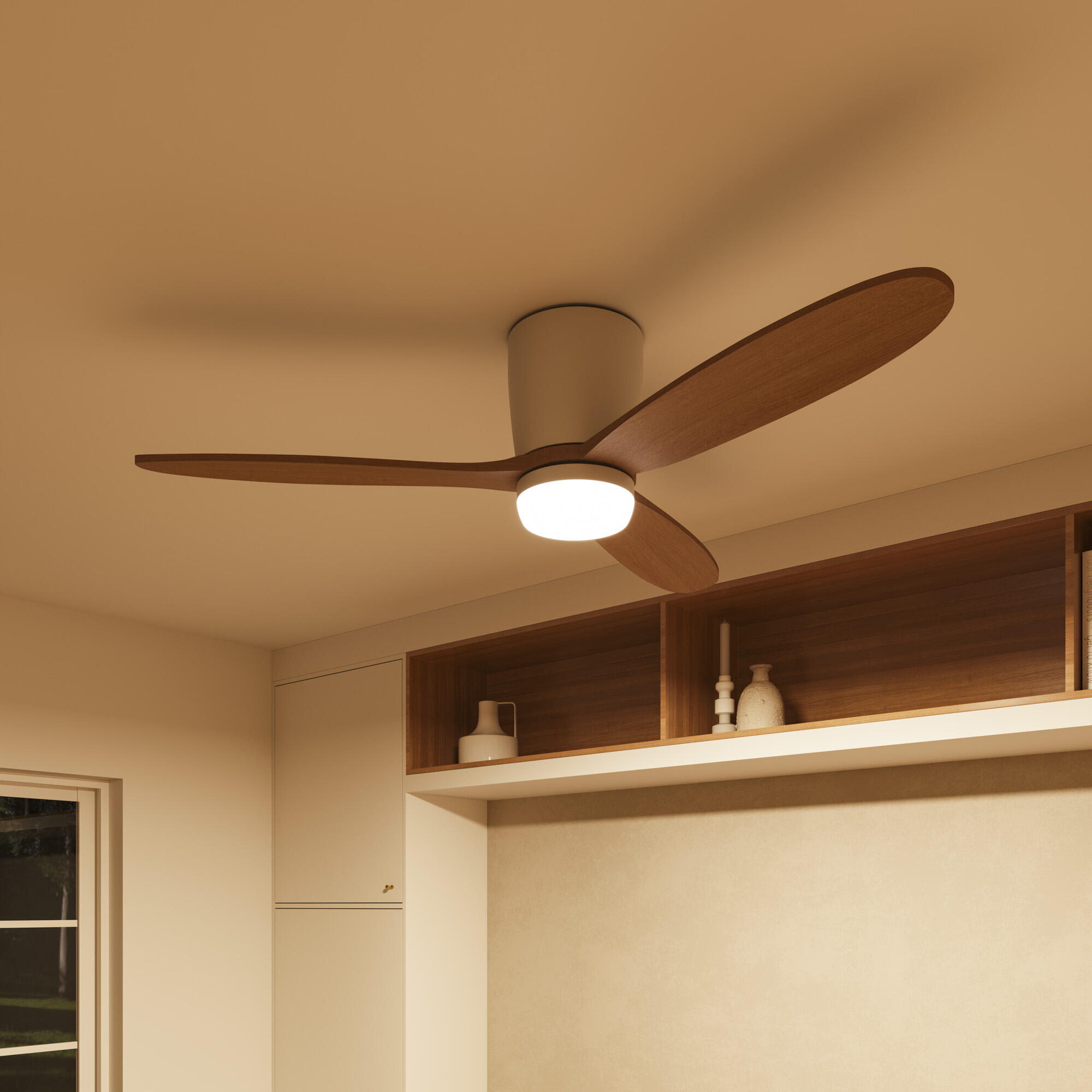 Ventilador de techo con luz silencioso DC Arte Confort Phoebe M Blanco Fsc blanco 122 cm - 5