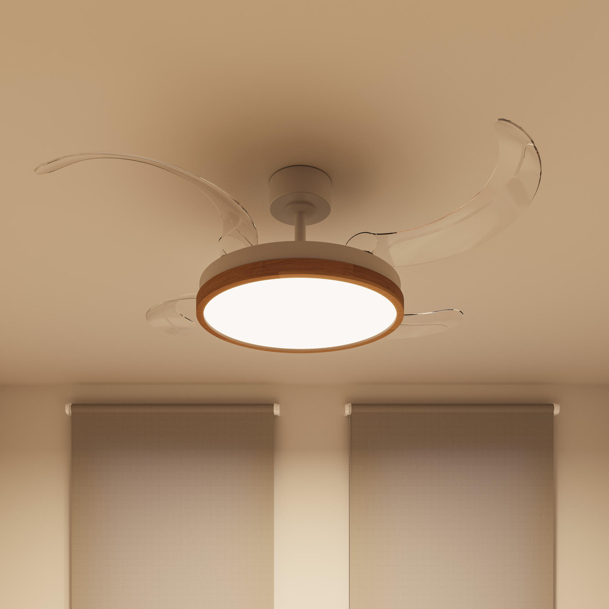 Ventilador de techo con luz silencioso DC 30W con mando ø122 cm Whira L ARTE CONFORT blanco luz CCT 4 aspas| 6 velocidades| modo verano/invierno| temporizador| brisa| recomendado de 13 a 20m² - 5