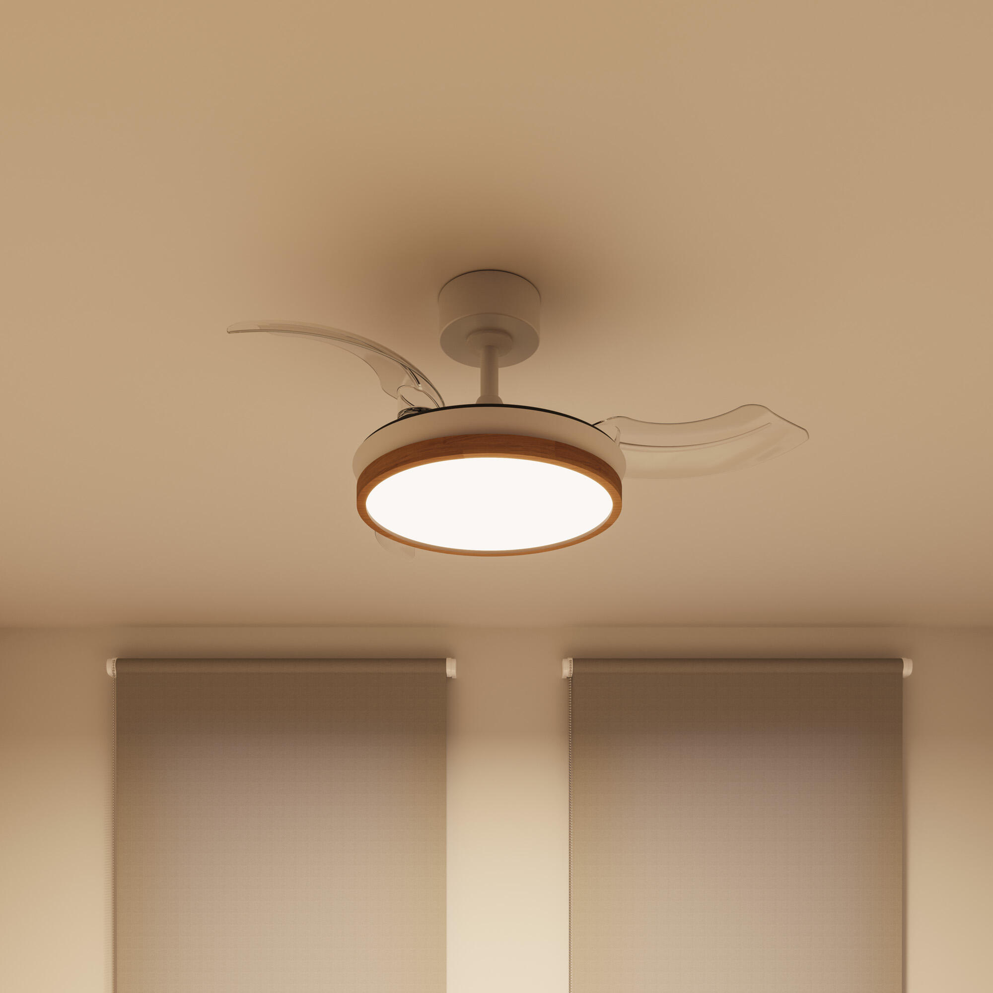 Ventilador de techo con luz silencioso DC 22W con mando ø91 cm Whira S ARTE CONFORT blanco luz CCT 3 aspas| 6 velocidades| modo verano/invierno| temporizador| brisa| recomendado para <13m² - 5