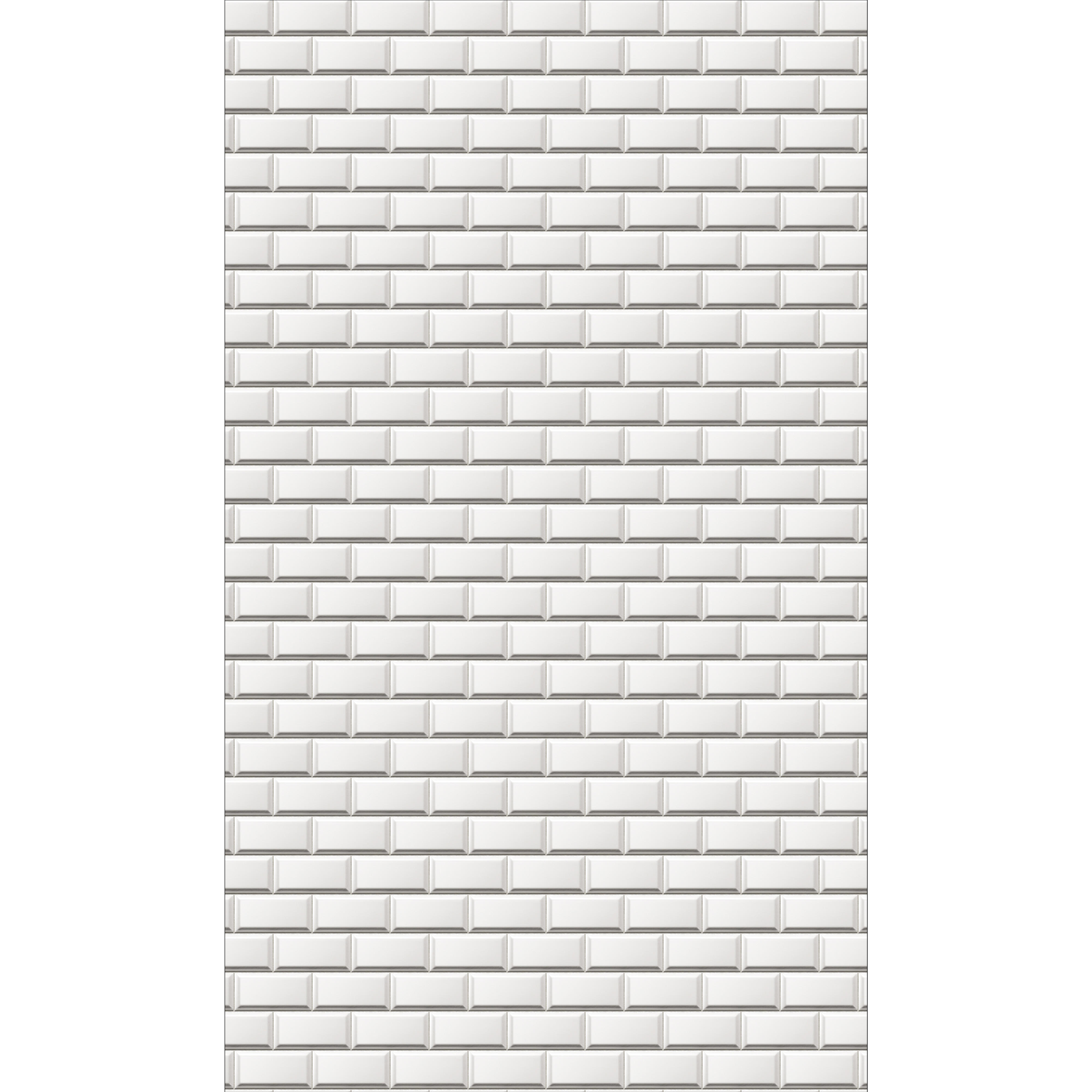 Panneau mural déco H.210 x l.125 cm metro blanc mat Metro blanc mat ...