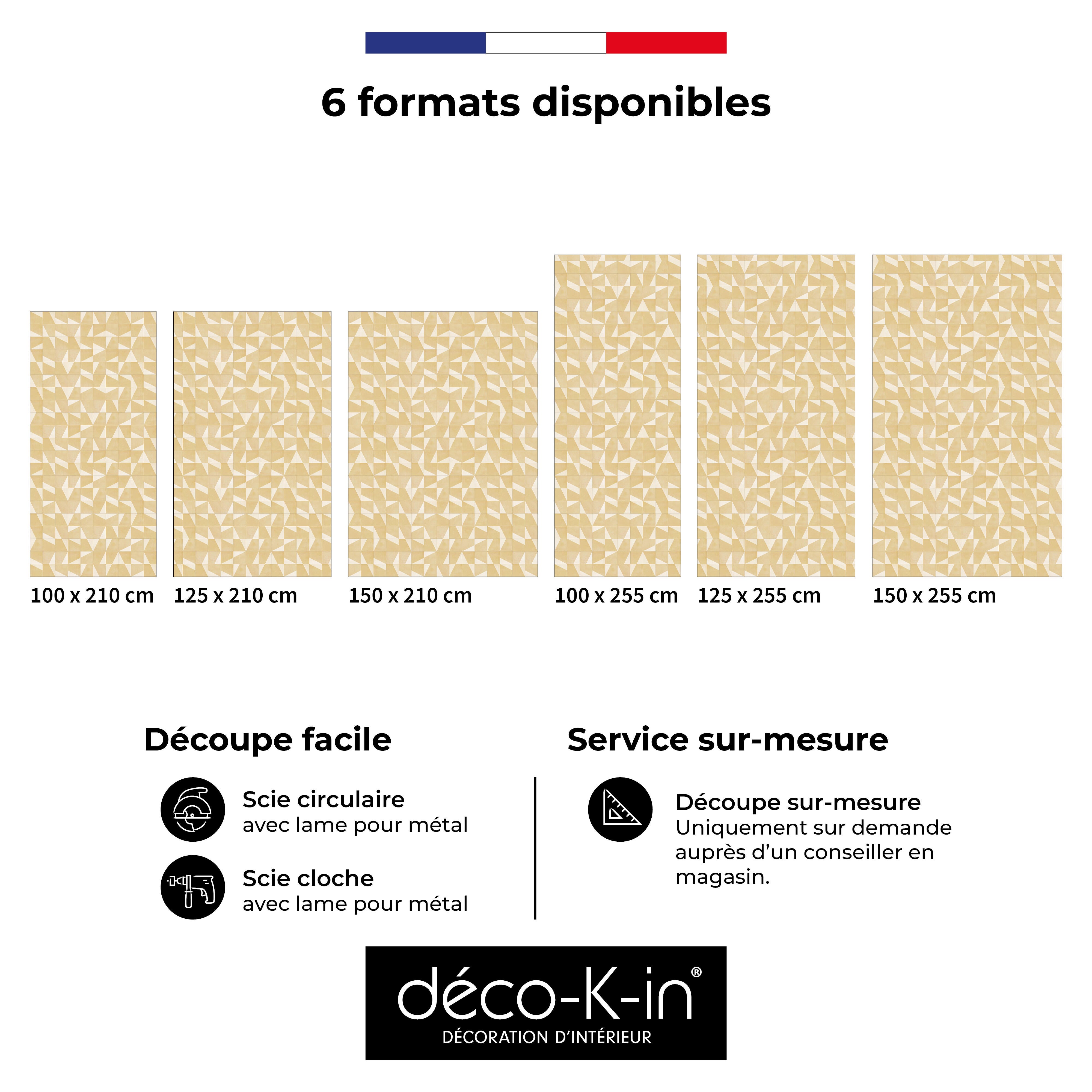 Panneau mural déco H.255 x l.150 cm mosaica mat Mosaïca beige mat DECO ...