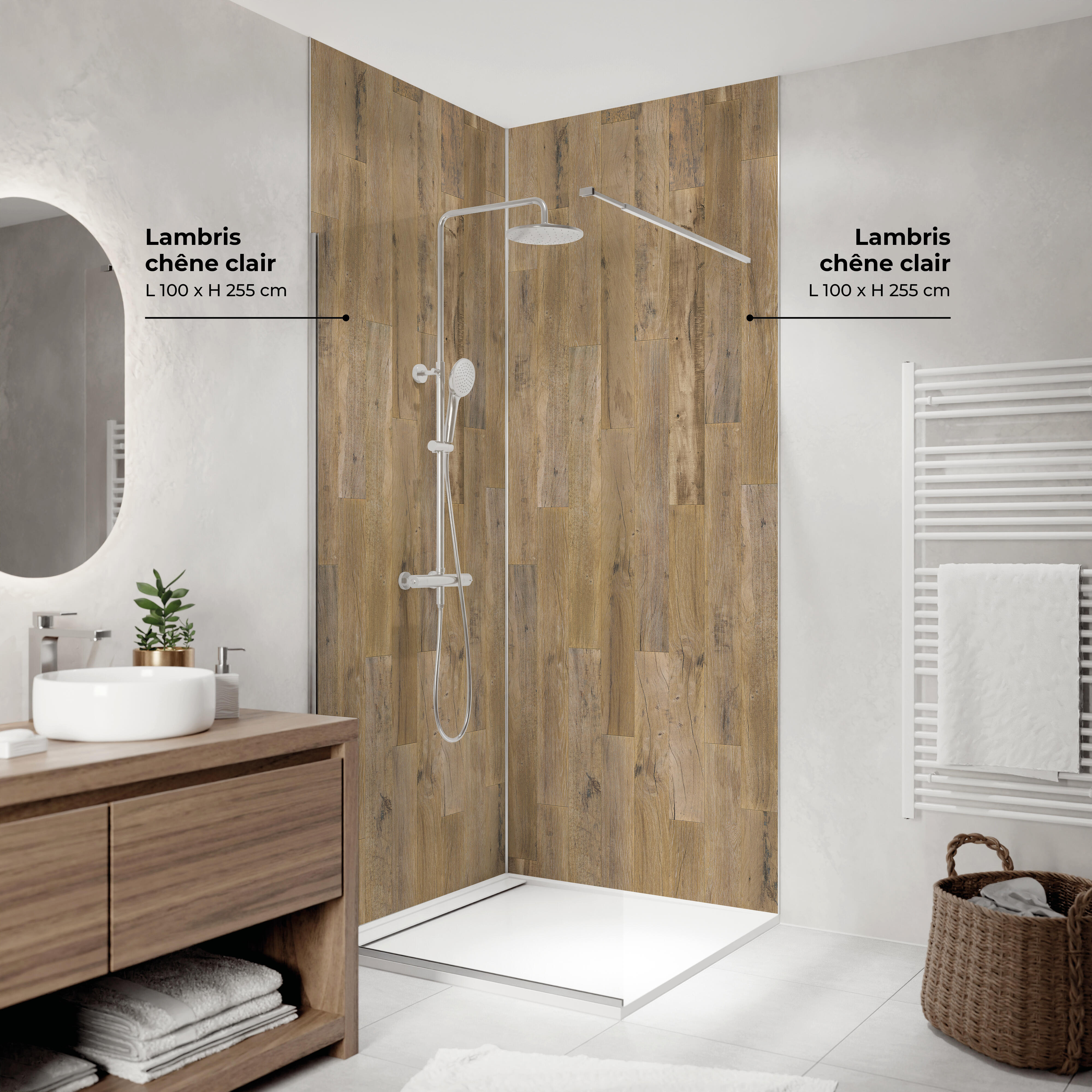 Panneau Mural Adhésif Aspect Bois Chêne – Vinyle 610x152mm – Cuisine, Salle De Bain – Mosaik-Netzwerk