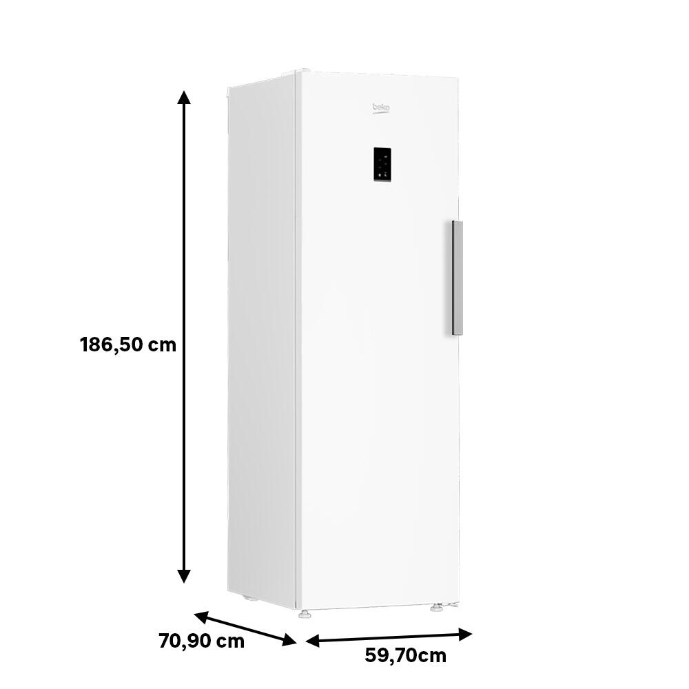 Congelador vertical BEKO B3RFNE314W No Frost 187x60cm 286L blanco clase E - 3