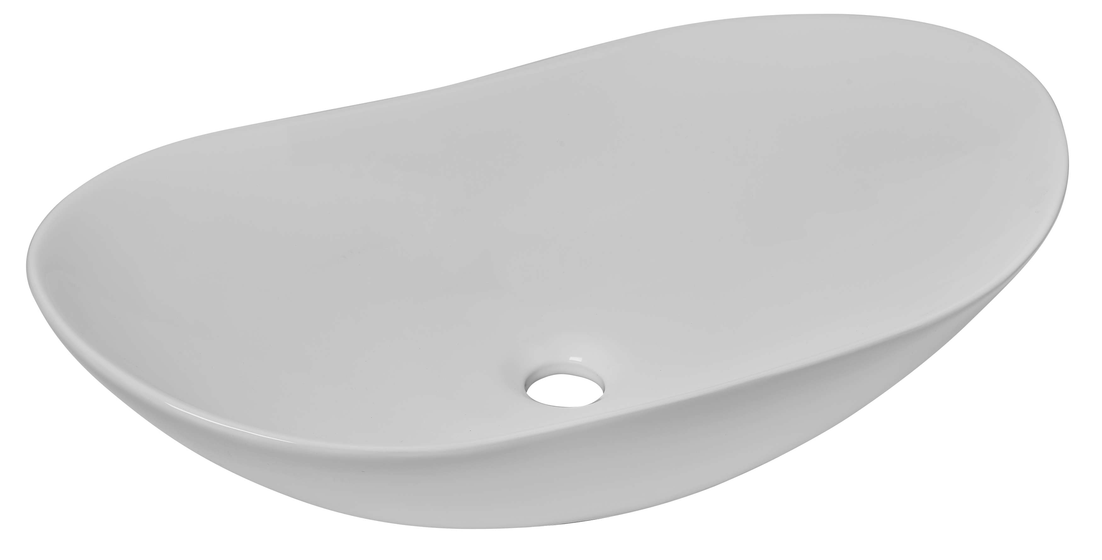 Umywalka ceramiczna nablatowa Baronesa Glossy White 60x36 cm