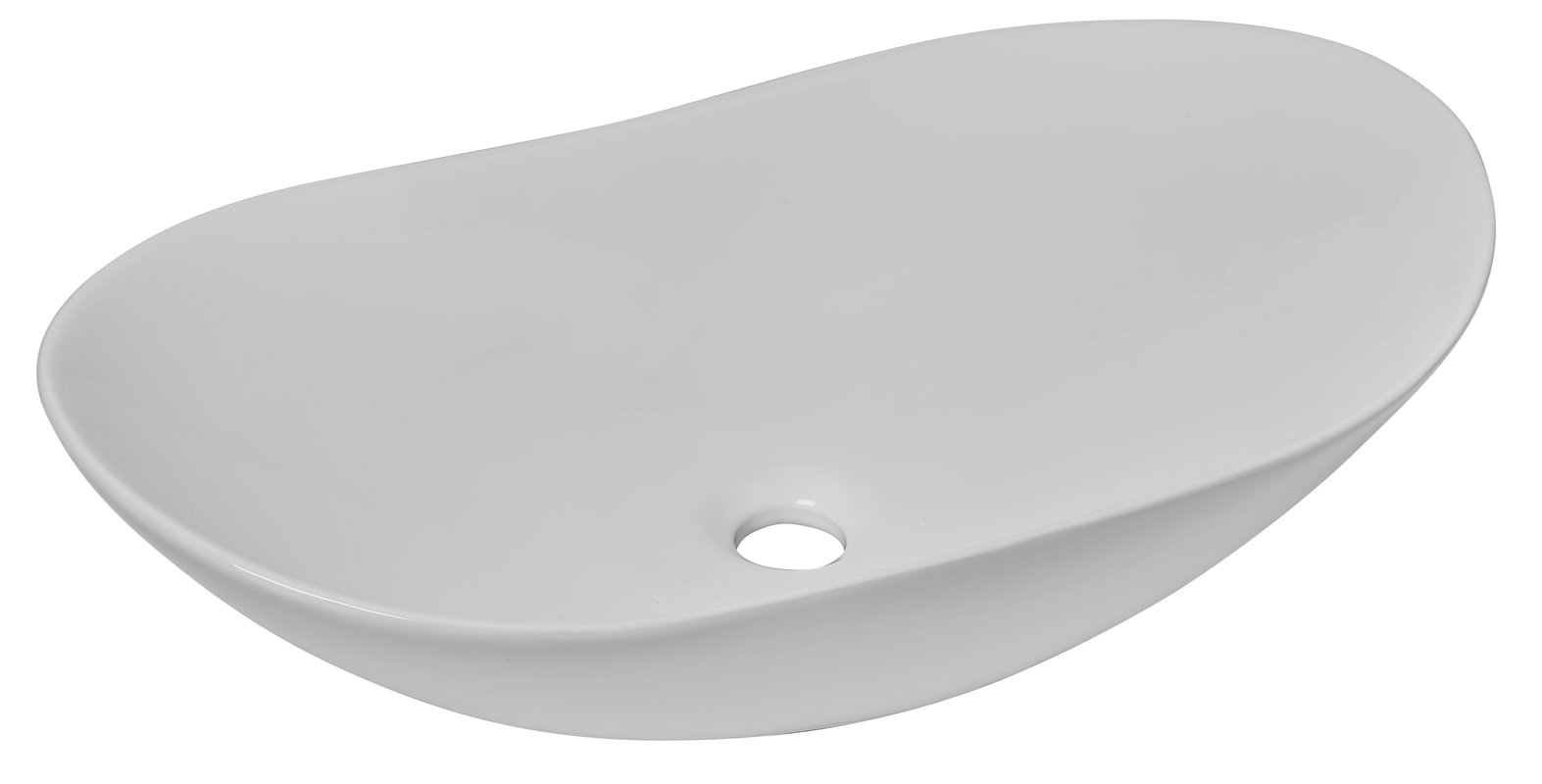 Umywalka ceramiczna nablatowa Baronesa Glossy White 60x36 cm