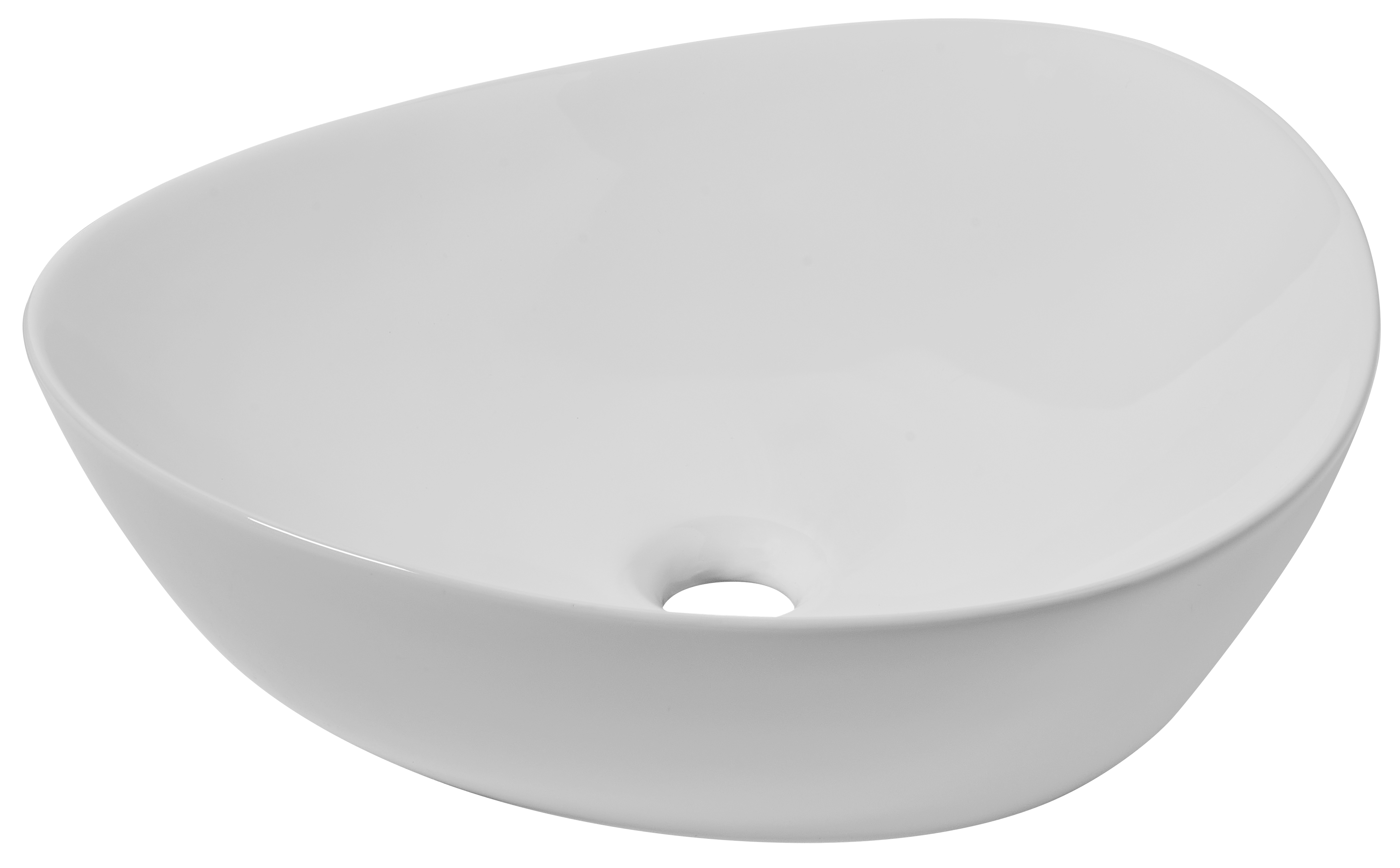 Umywalka ceramiczna nablatowa Vera Glossy White 46x42 cm