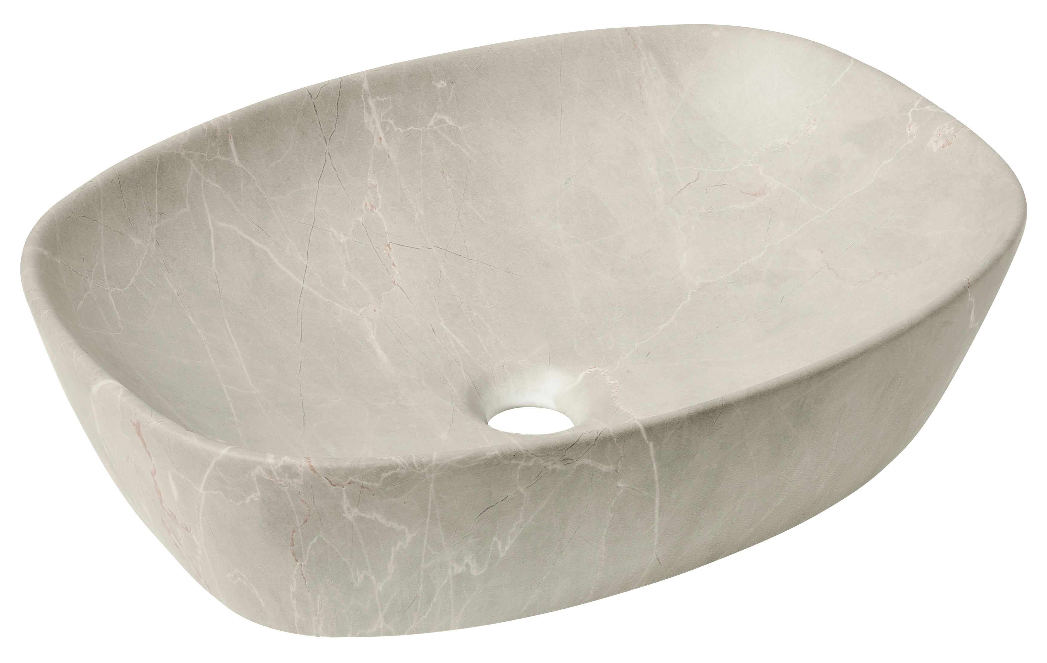 Umywalka ceramiczna nablatowa Isla Matt brown stone 50x39 cm