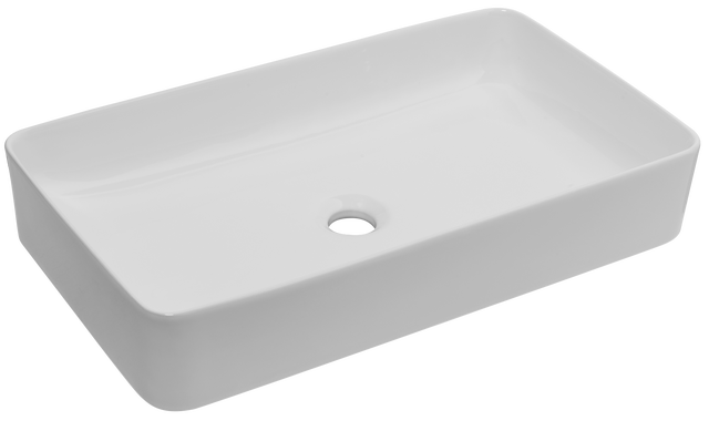 Umywalka ceramiczna nablatowa Peras Glossy White 61x36 cm