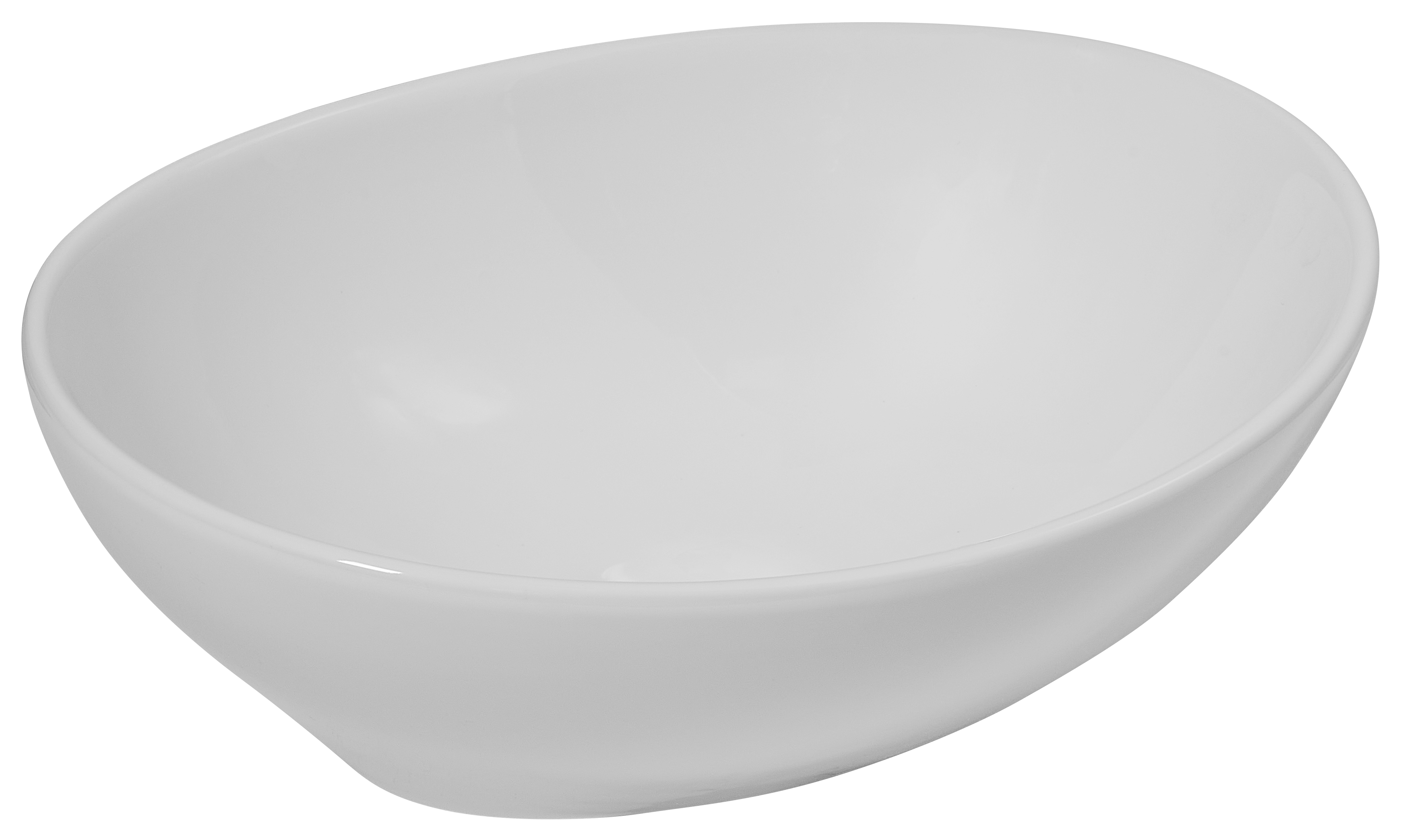 Umywalka ceramiczna nablatowa Fressa Glossy White 41x33 cm