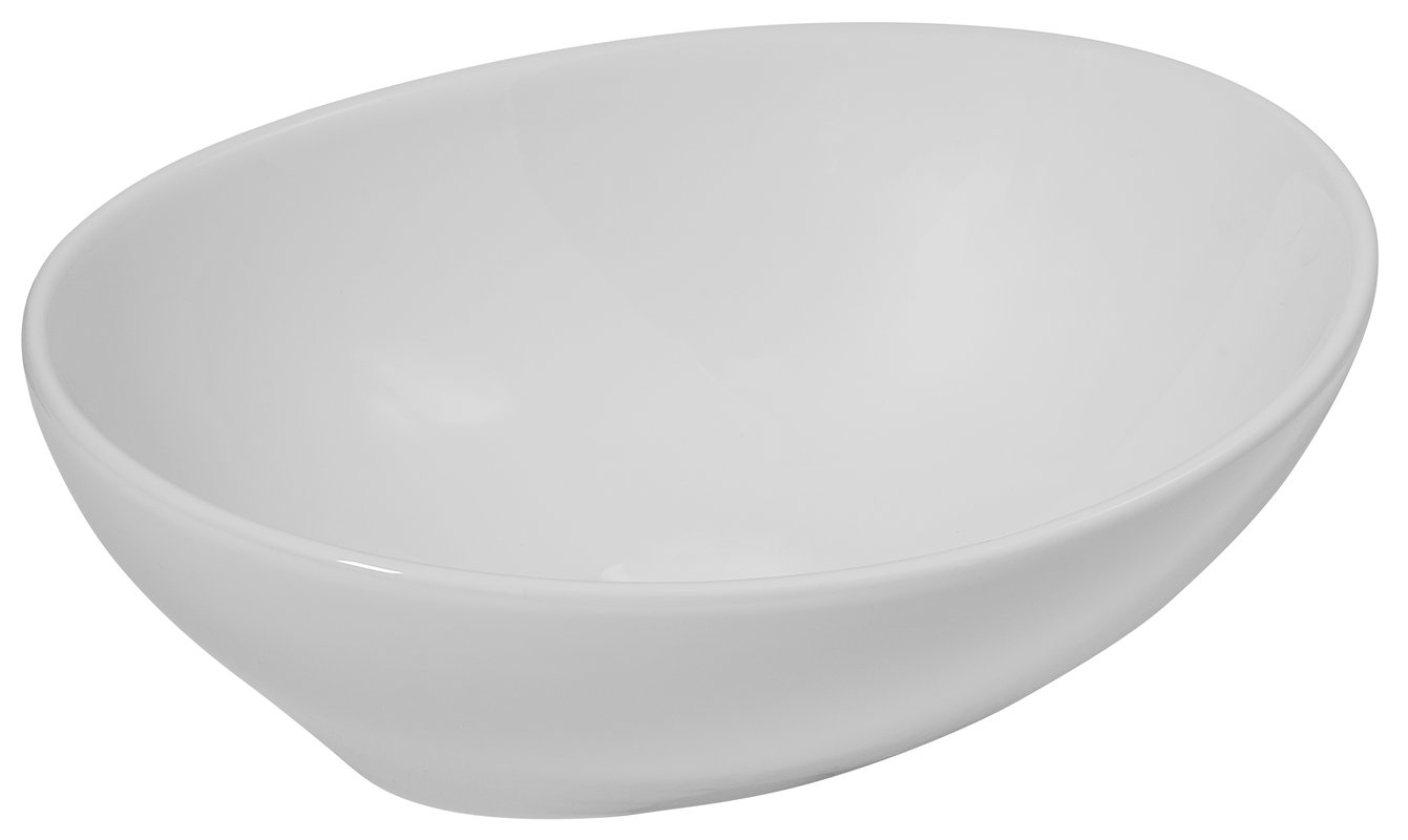 Umywalka ceramiczna nablatowa Fressa Glossy White 41x33 cm